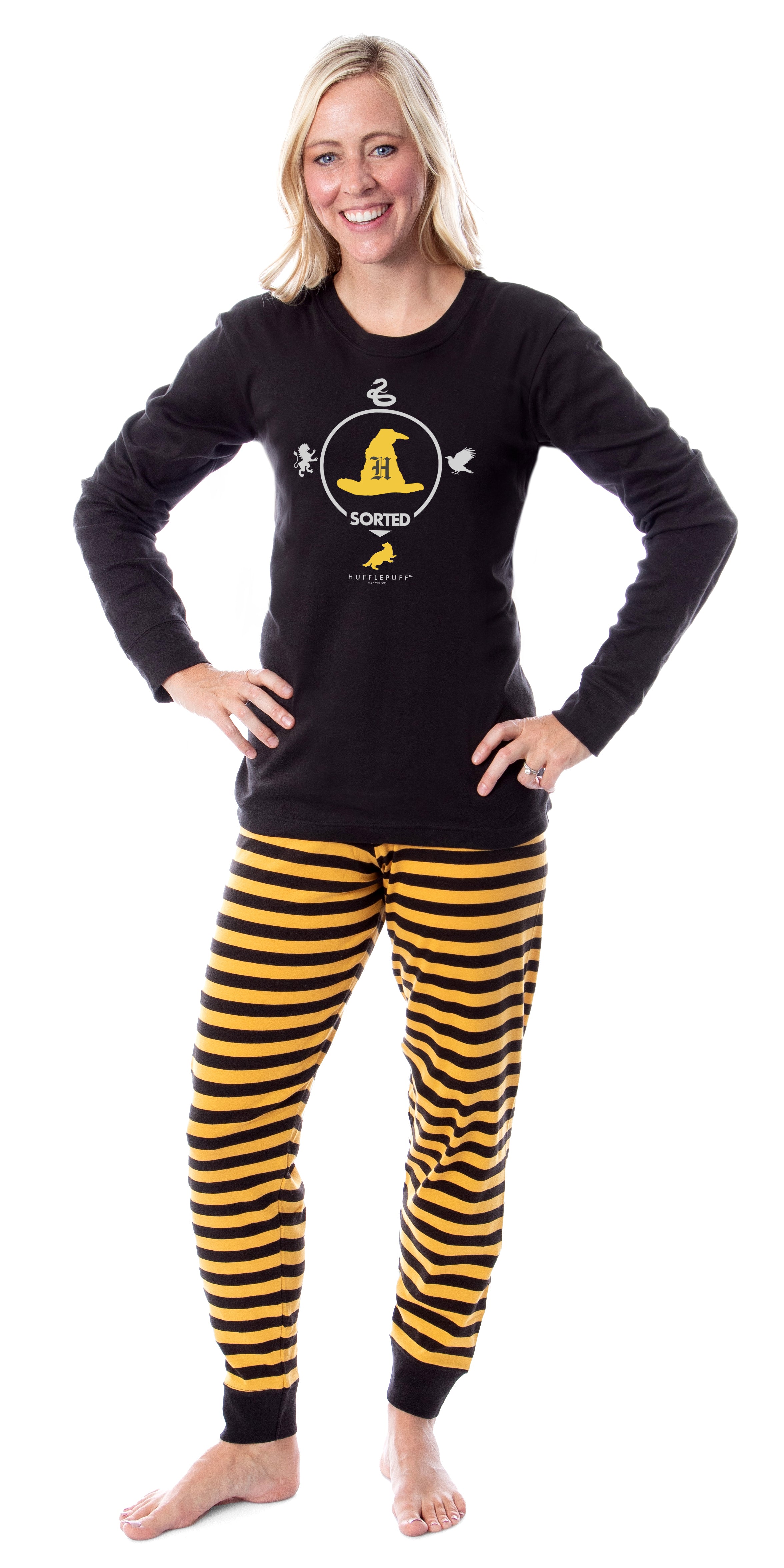Harry Potter Sorted Wizarding World Gryffindor Hufflepuff Ravenclaw Slytherin Character Sleep Tight Fit Family Pajama Set