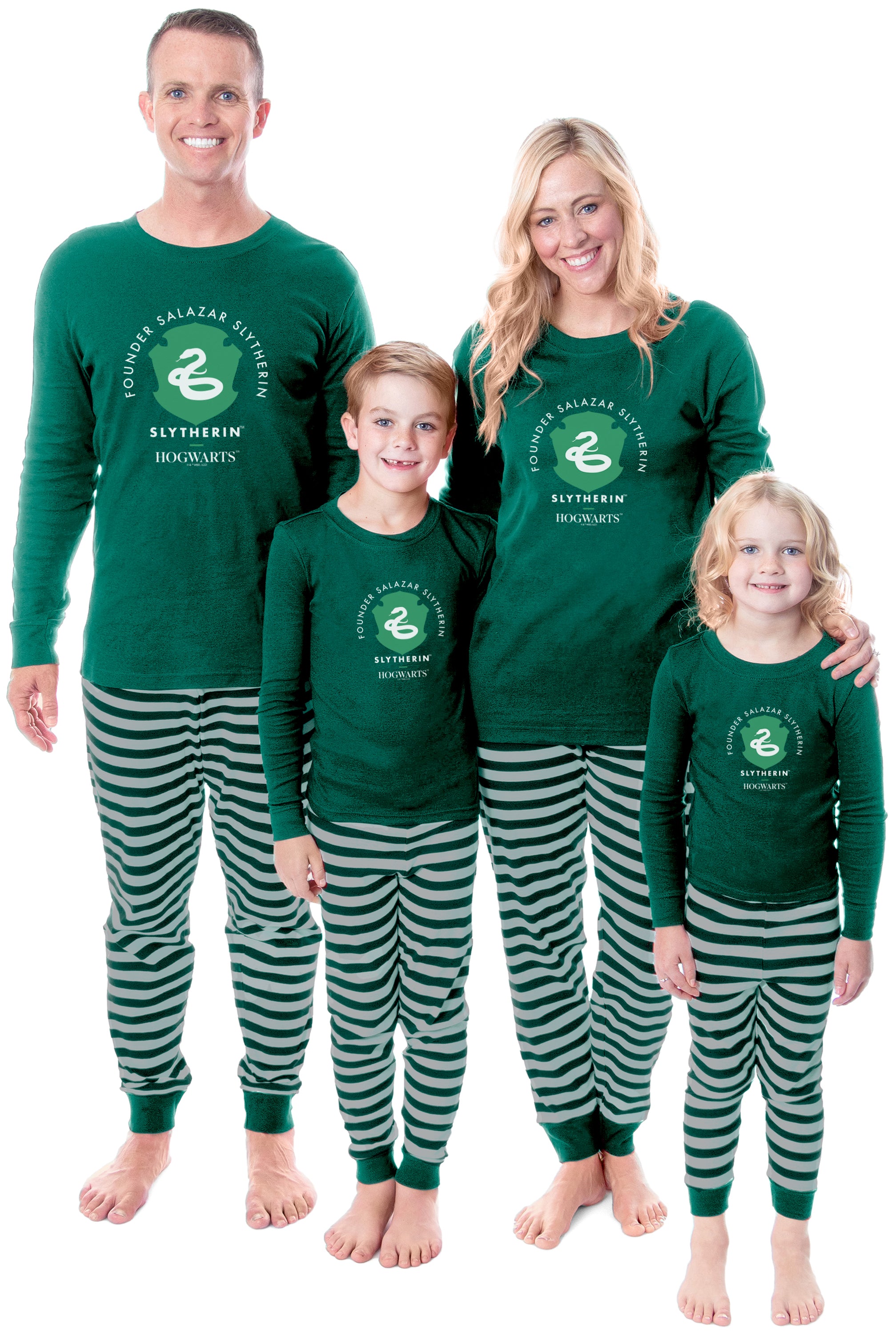 Harry Potter Founder Wizarding World Gryffindor Hufflepuff Ravenclaw Slytherin Character Sleep Tight Fit Family Pajama Set