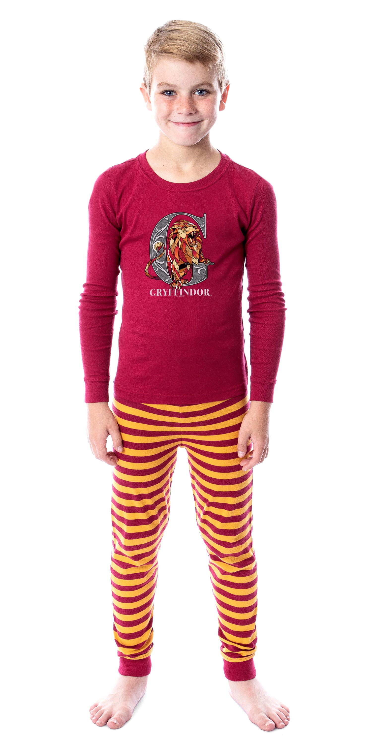 Harry Potter Animals Wizarding World Gryffindor Hufflepuff Ravenclaw Slytherin Character Sleep Tight Fit Family Pajama Set