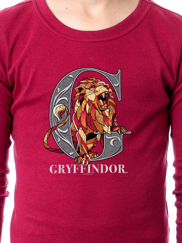 Harry Potter Animals Wizarding World Gryffindor Hufflepuff Ravenclaw Slytherin Character Sleep Tight Fit Family Pajama Set