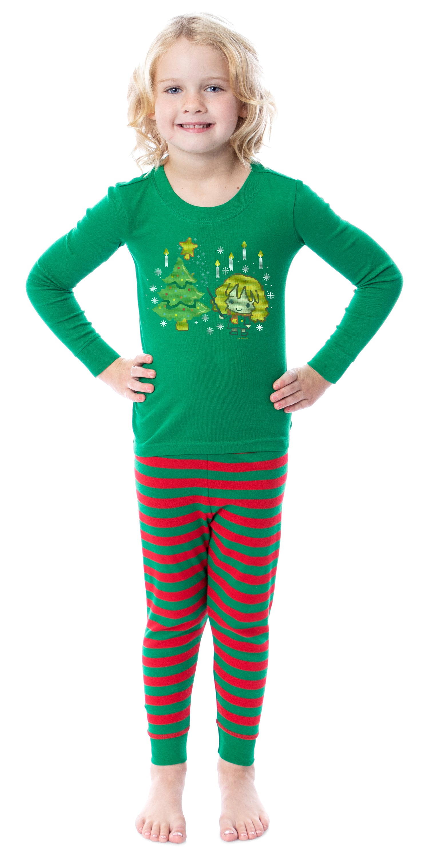 Harry Potter Christmas Hermione Sweater Wizarding World Sleep Tight Fit Family Pajama Set