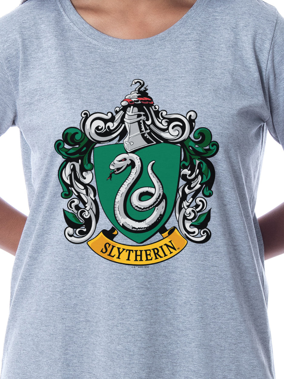 Harry Potter Womens' Hogwarts All Houses Wizarding World Nightgown Sleep Pajama Shirt