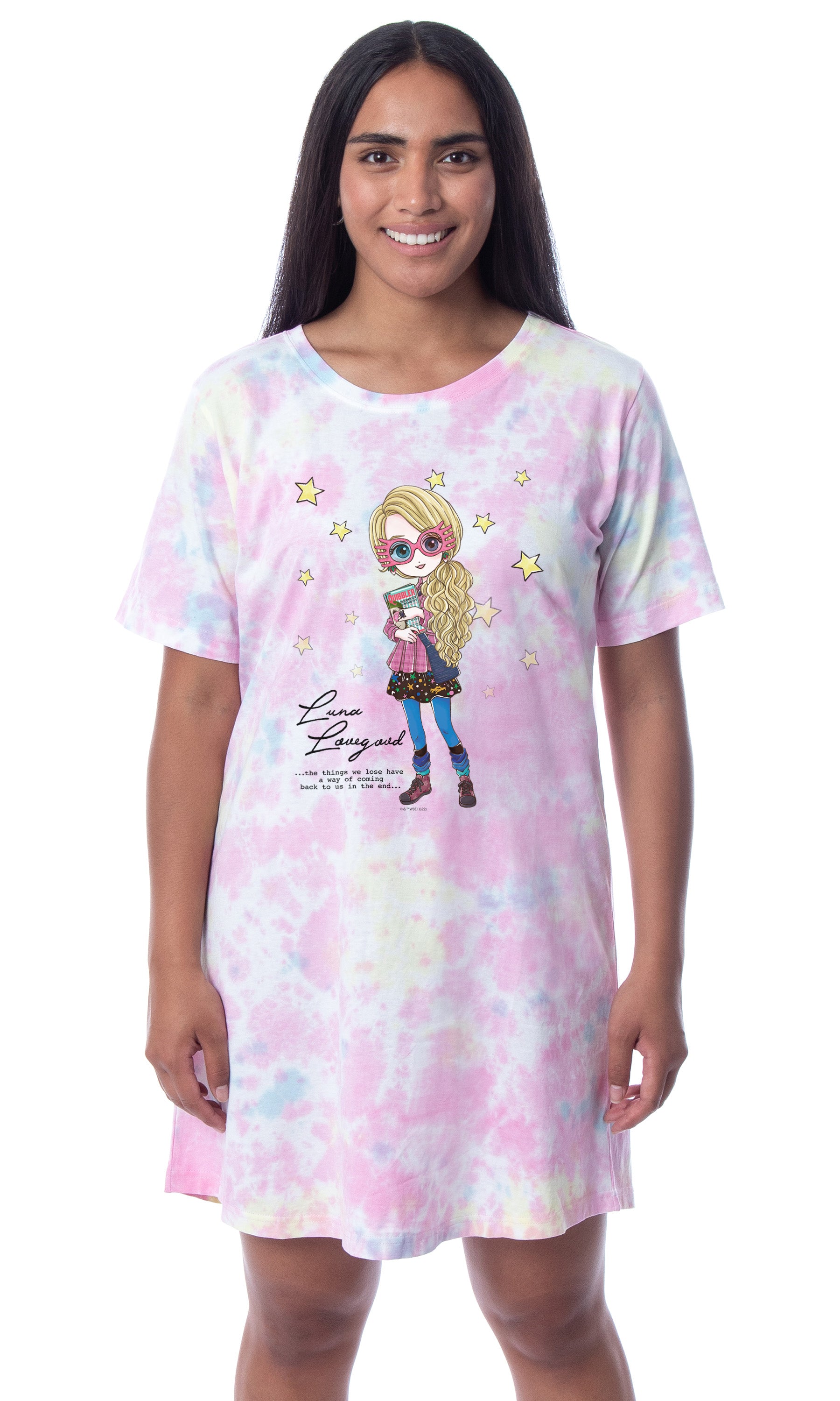 Harry Potter Womens' Luna Lovegood Character Nightgown Sleep Pajama Shirt