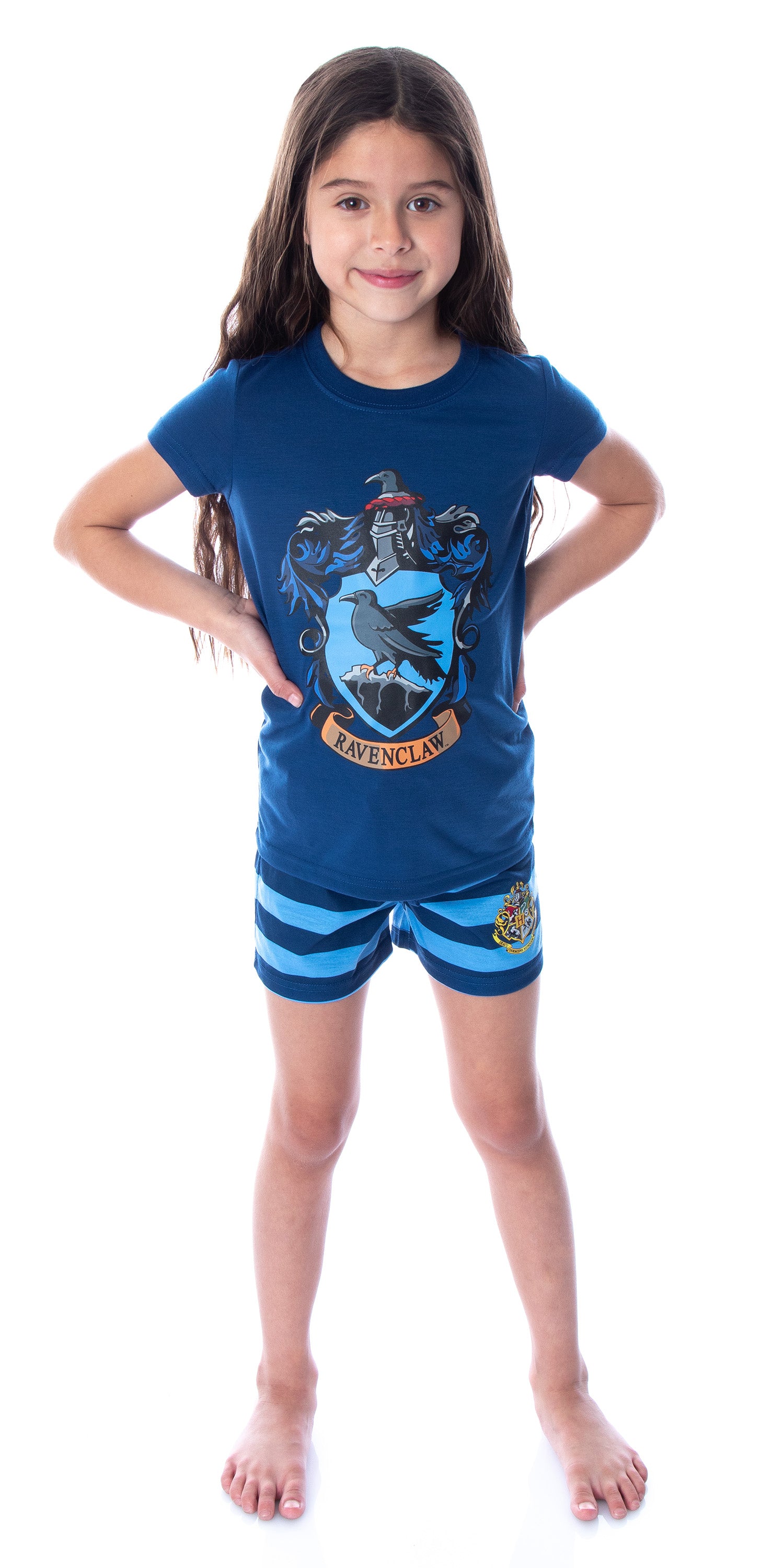 Harry Potter Girls' Hogwarts Castle Shirt and Shorts Pajama Set - All 4 Houses