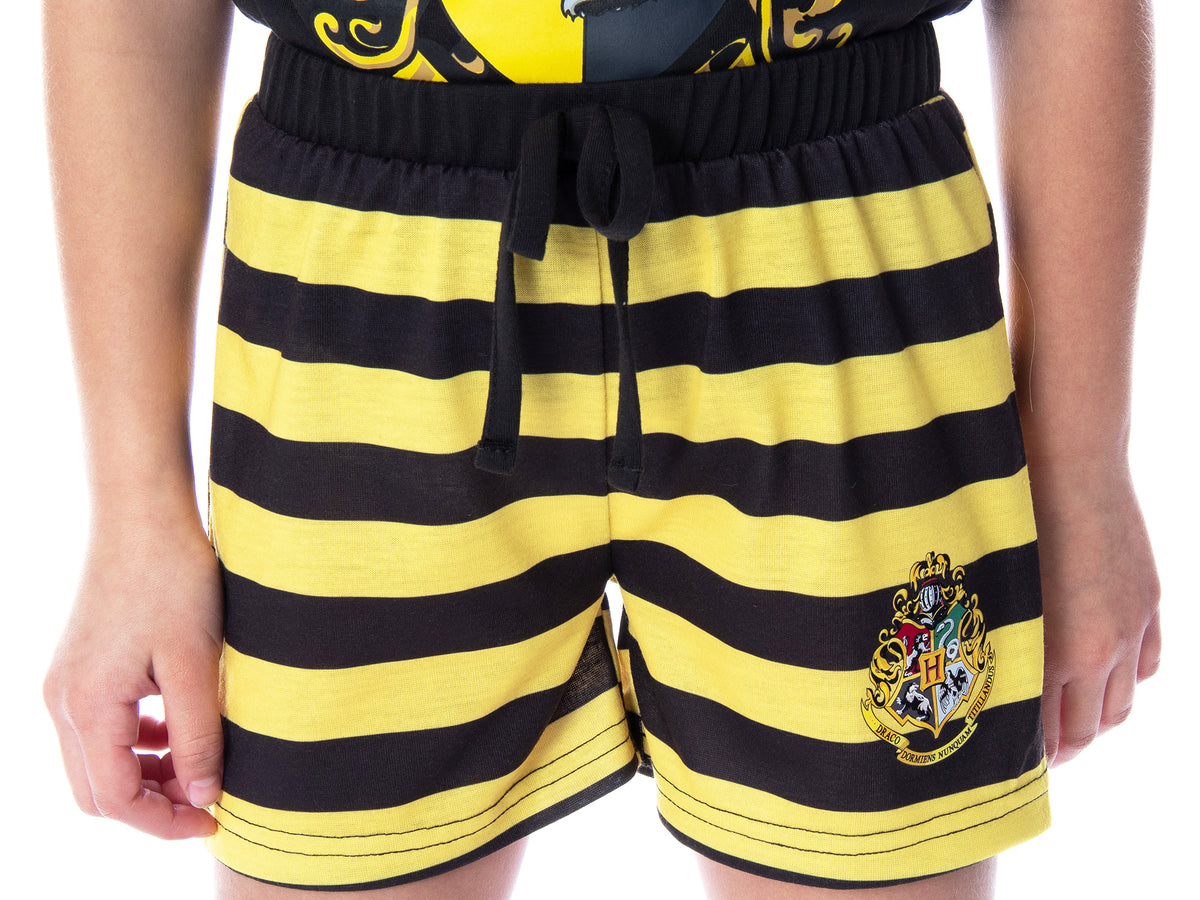 Harry Potter Girls' Hogwarts Castle Shirt and Shorts Pajama Set - All 4 Houses