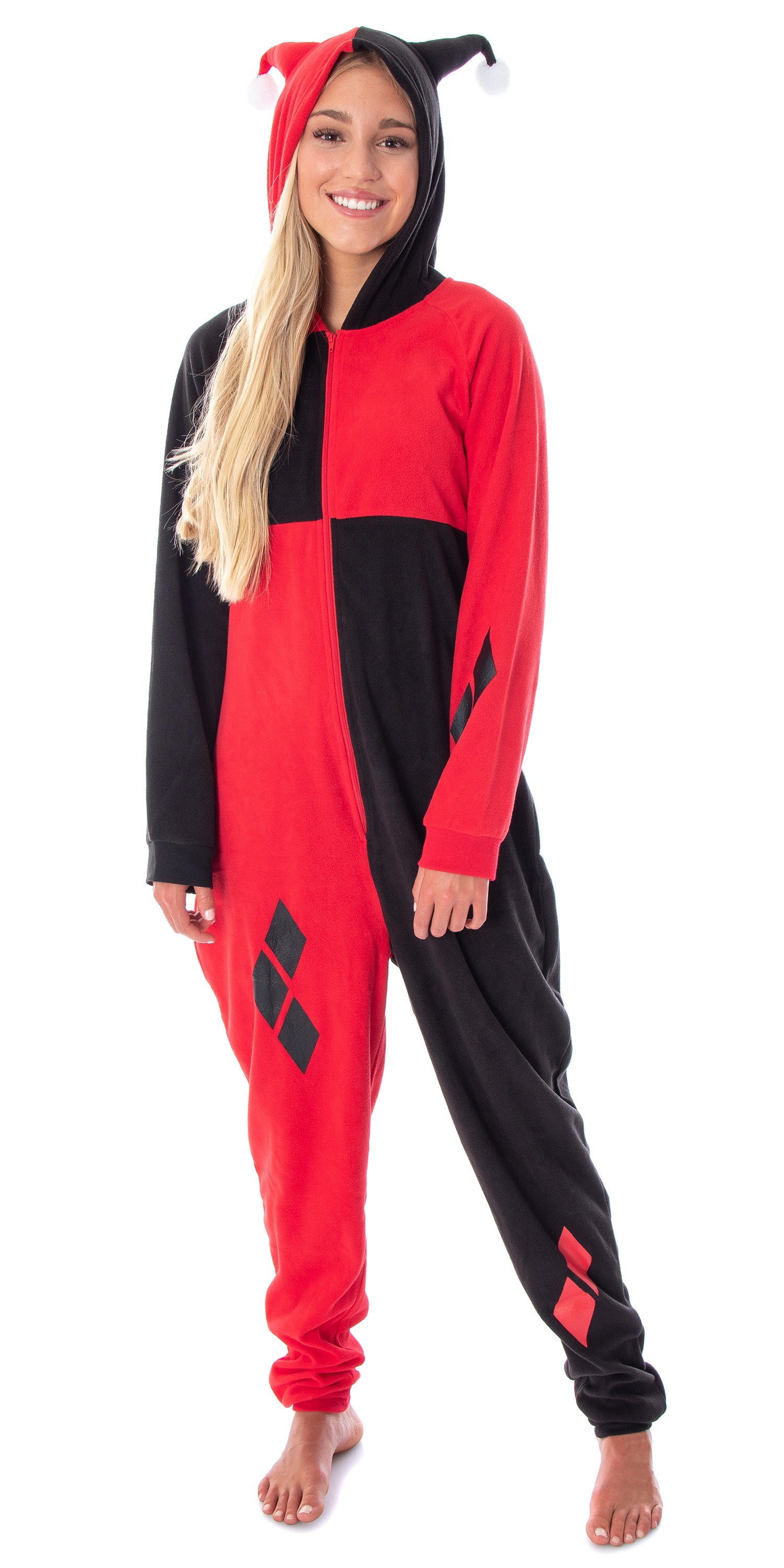 DC Comics Women's Classic Harley Quinn Union Suit Kigurumi Pajama