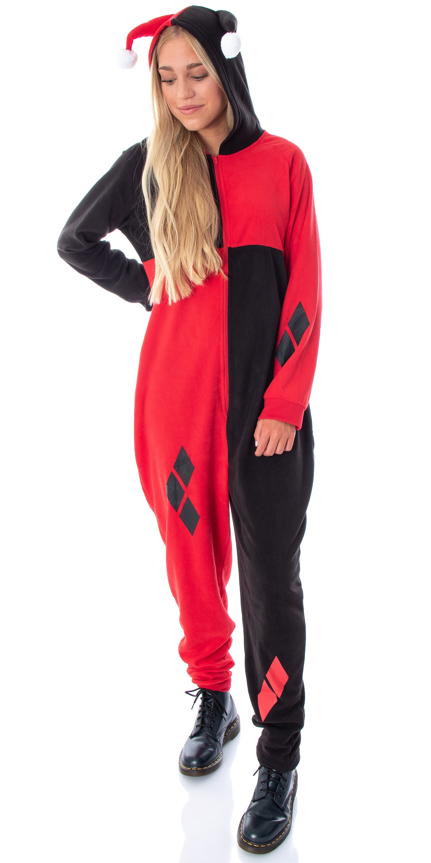 DC Comics Women's Classic Harley Quinn Union Suit Kigurumi Pajama