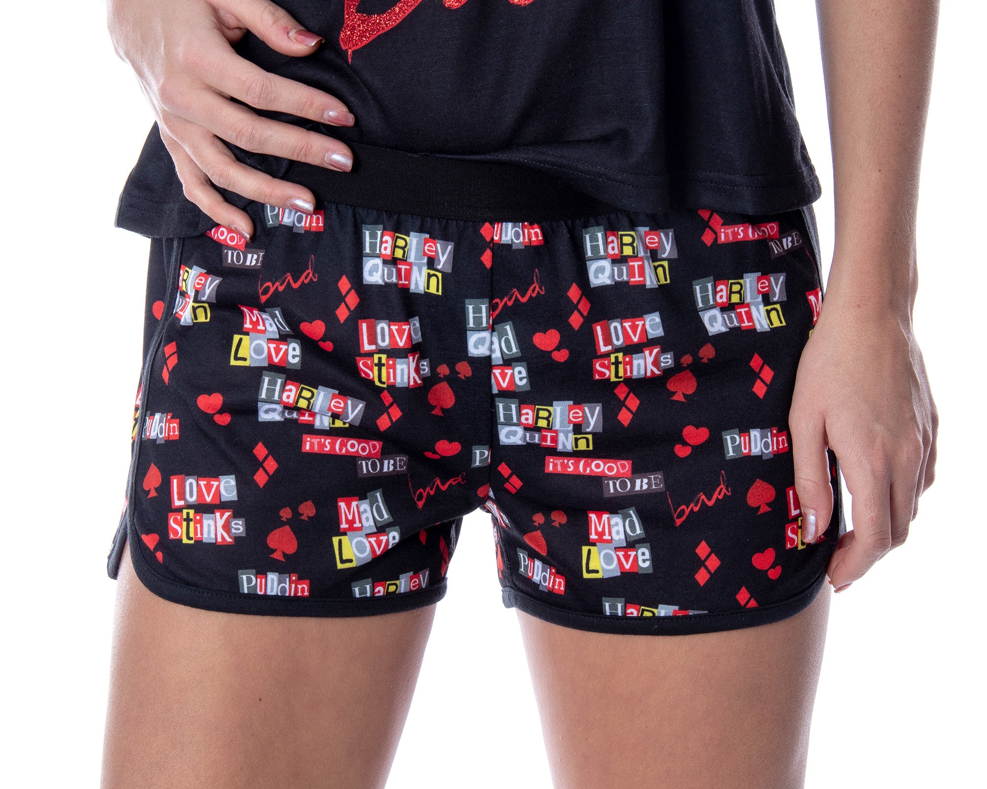 DC Comics Women's Harley Quinn Good To Bad Tank And Shorts Pajama Set