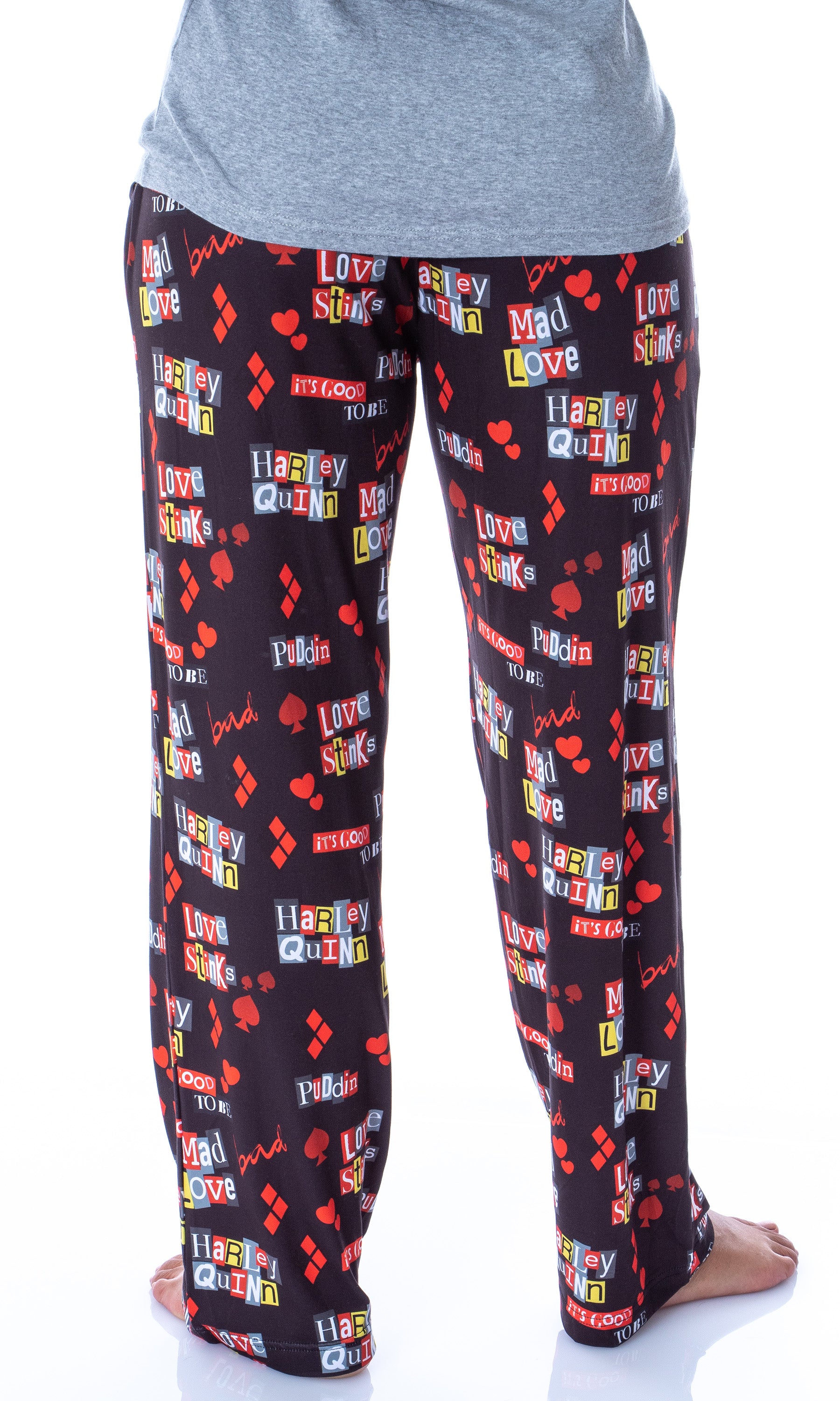DC Comics Women's Harley Quinn Love Stinks Loungewear Pajama Pants
