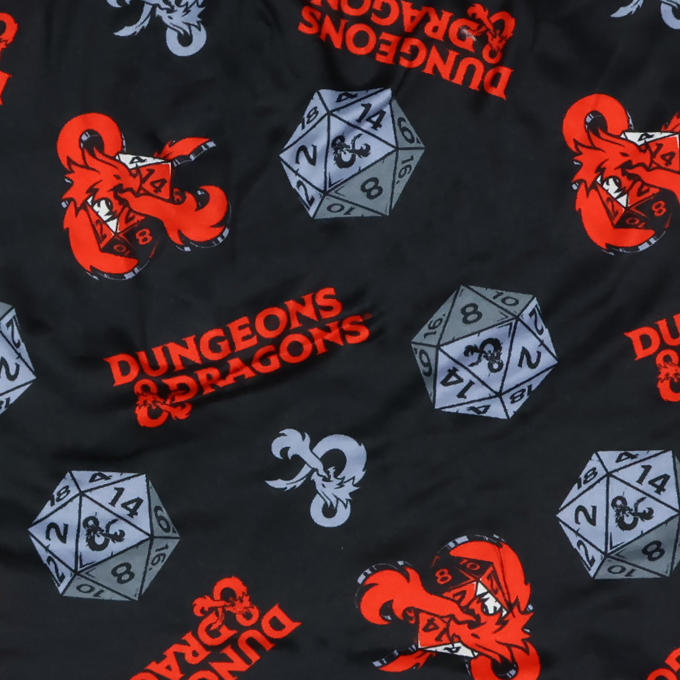 Dungeons and Dragons Men's D20 Dice and D&D Logo Boxer Briefs Underwear