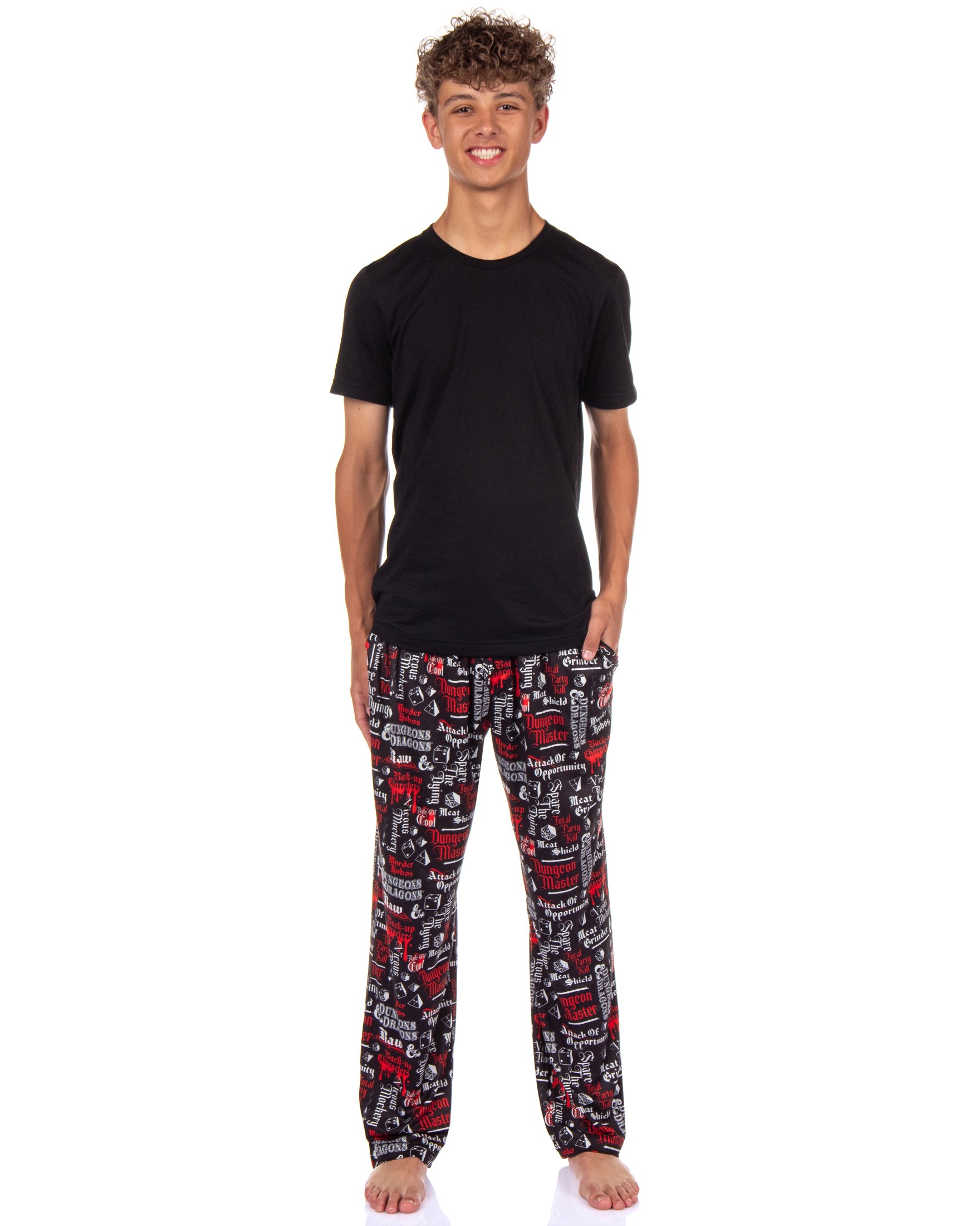 Dungeons and Dragons Pajamas Men's Quotes Dungeon Master Lounge Pj Pants