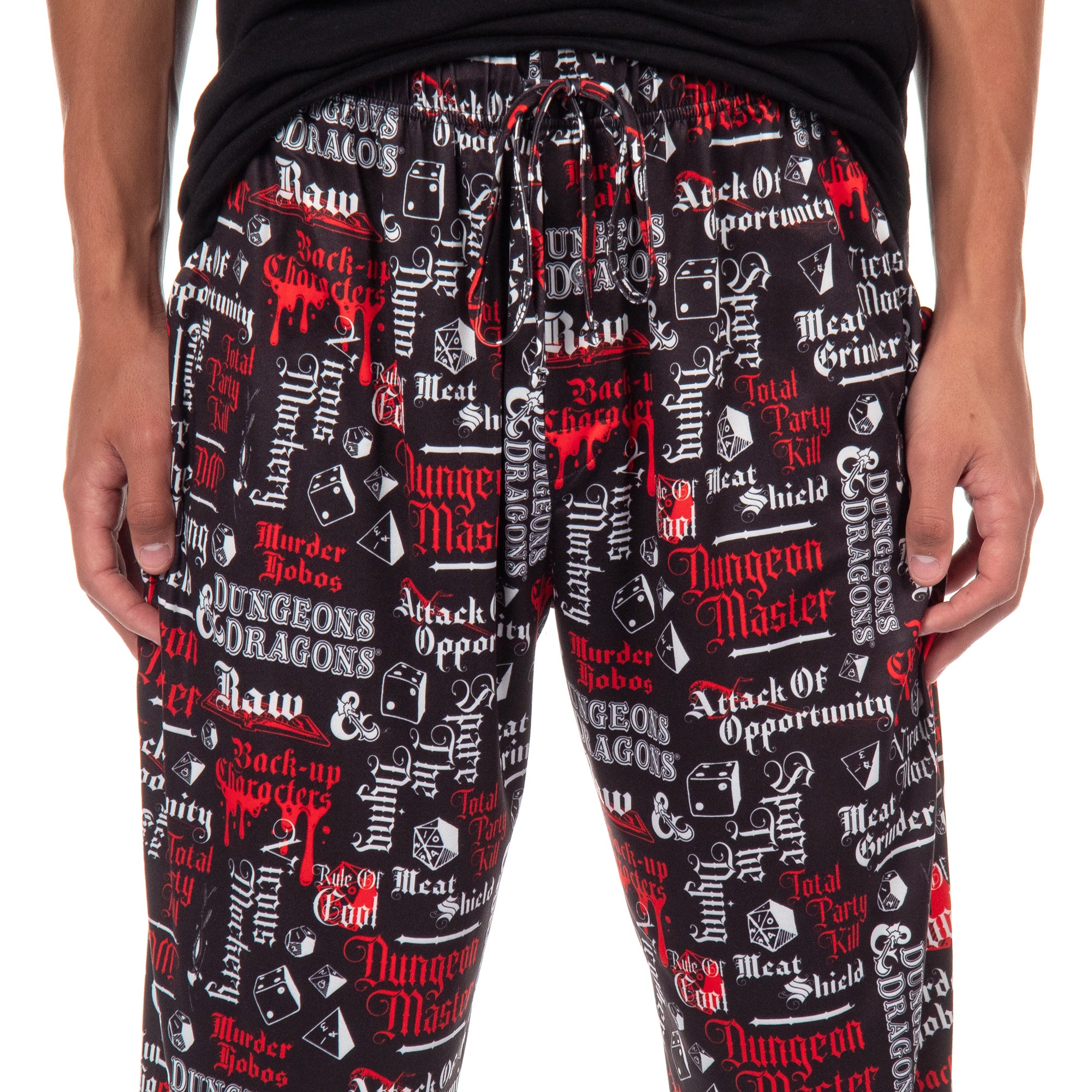 Dungeons and Dragons Pajamas Men's Quotes Dungeon Master Lounge Pj Pants
