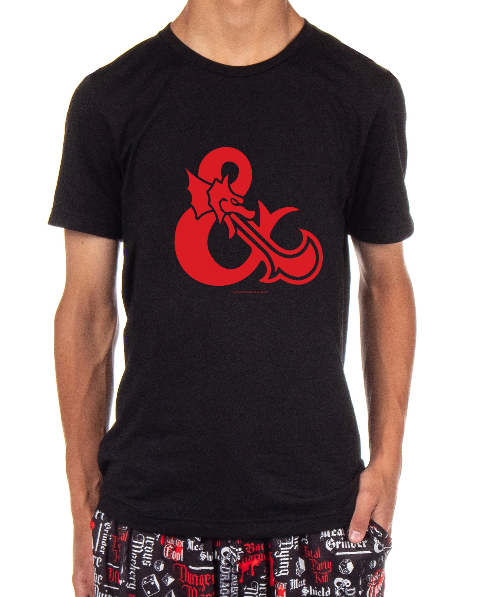 Dungeons and Dragons Men's Tabletop Game 2 Piece Pajama Sleep Set