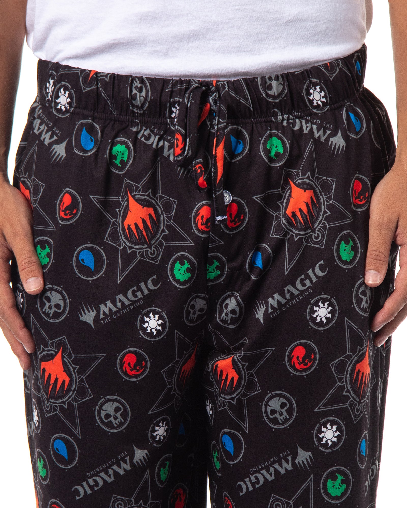 Magic: The Gathering Mens' Mana Symbols Card Game Sleep Pajama Pants