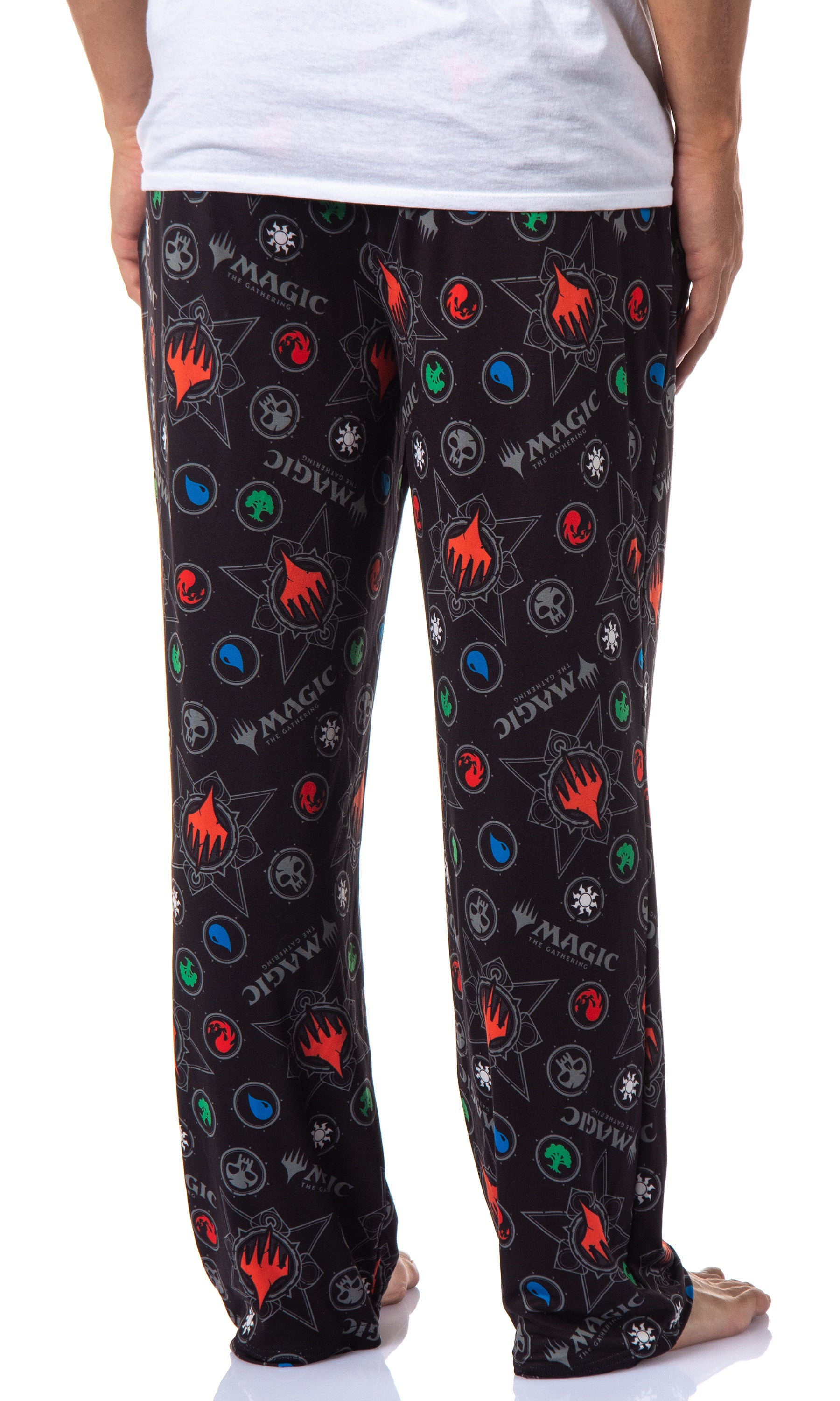 Magic: The Gathering Mens' Mana Symbols Card Game Sleep Pajama Pants