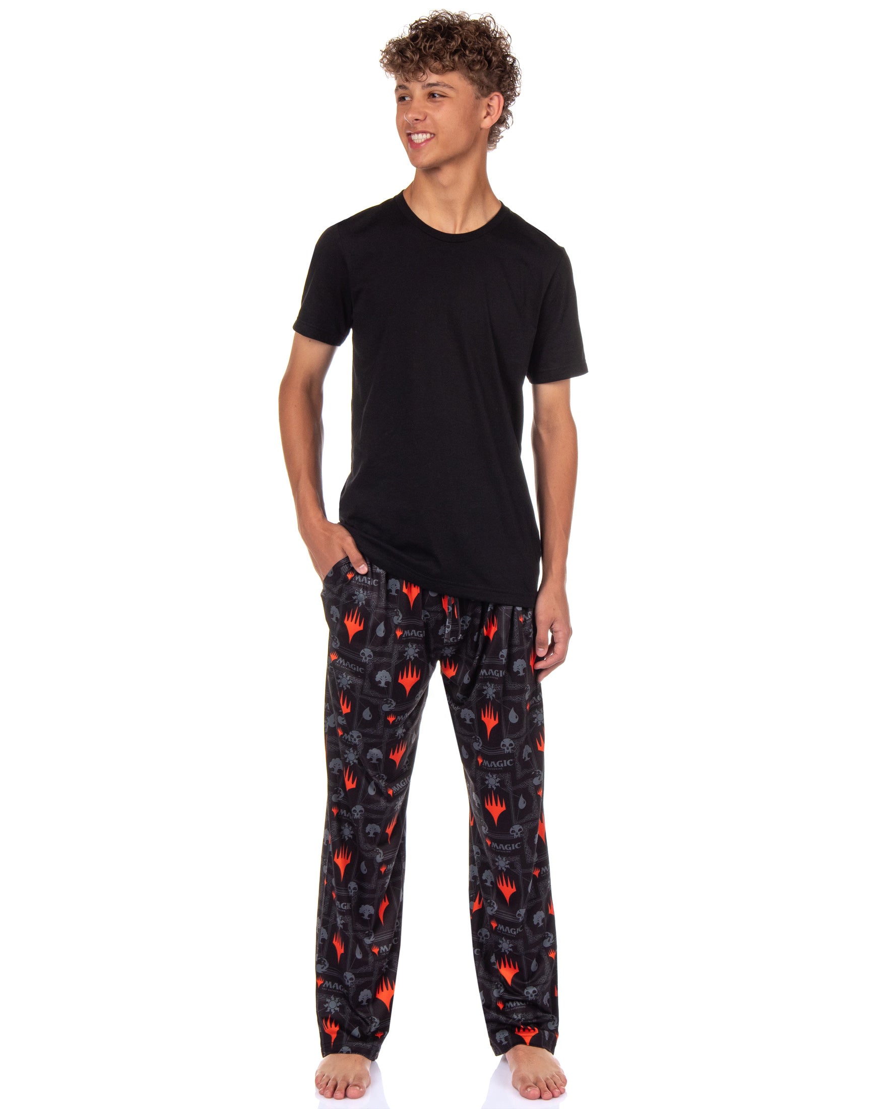 Magic The Gathering Men's Pajama Lounge Pants Allover Planeswalker Design
