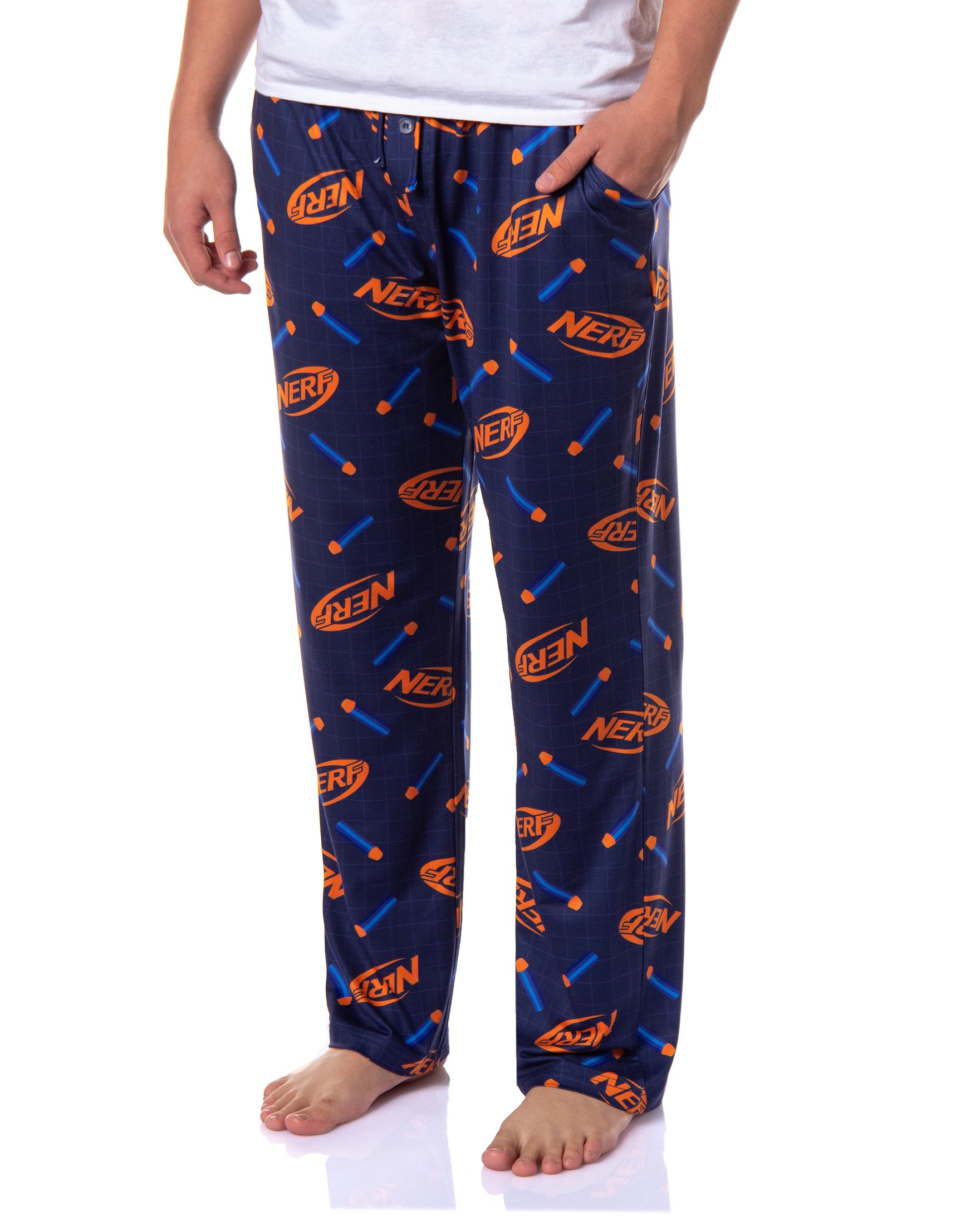 Nerf Men's Pajamas Nerf Logo and Darts Print Sleep Pants PJ Bottoms