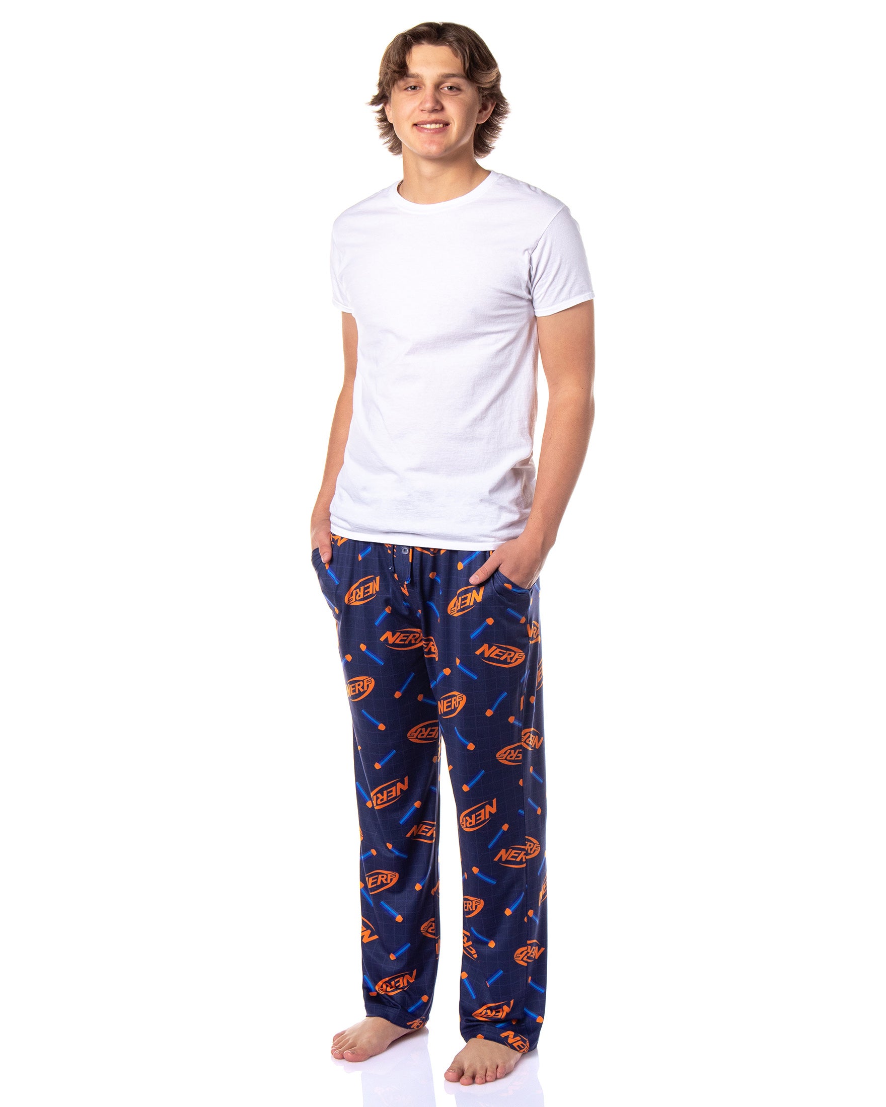 Nerf Men's Pajamas Nerf Logo and Darts Print Sleep Pants PJ Bottoms