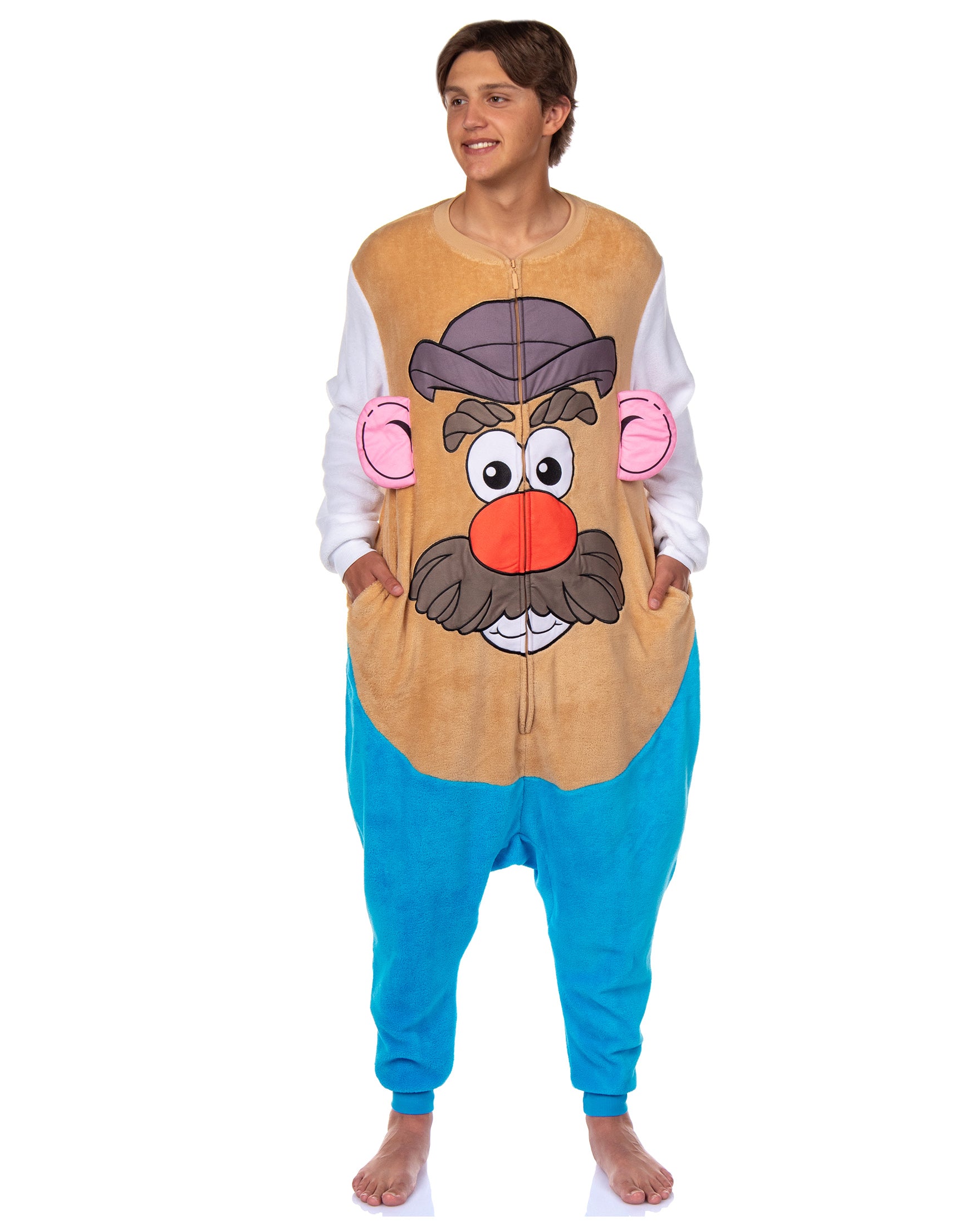 Mr. Potato Head Union Suit Mens' Fleece 1PC Pajama Footless Sleeper