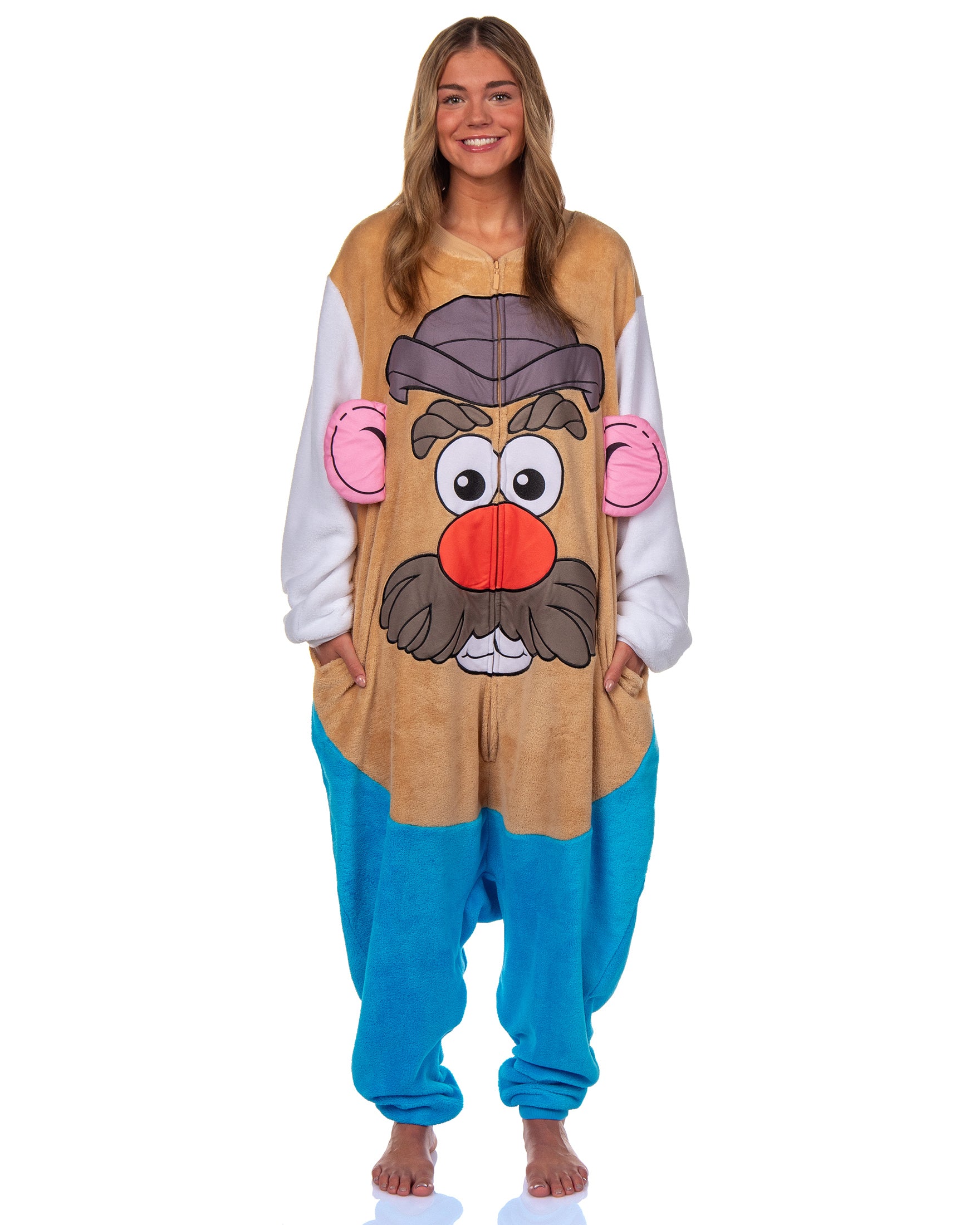 Mr. Potato Head Union Suit Mens' Fleece 1PC Pajama Footless Sleeper