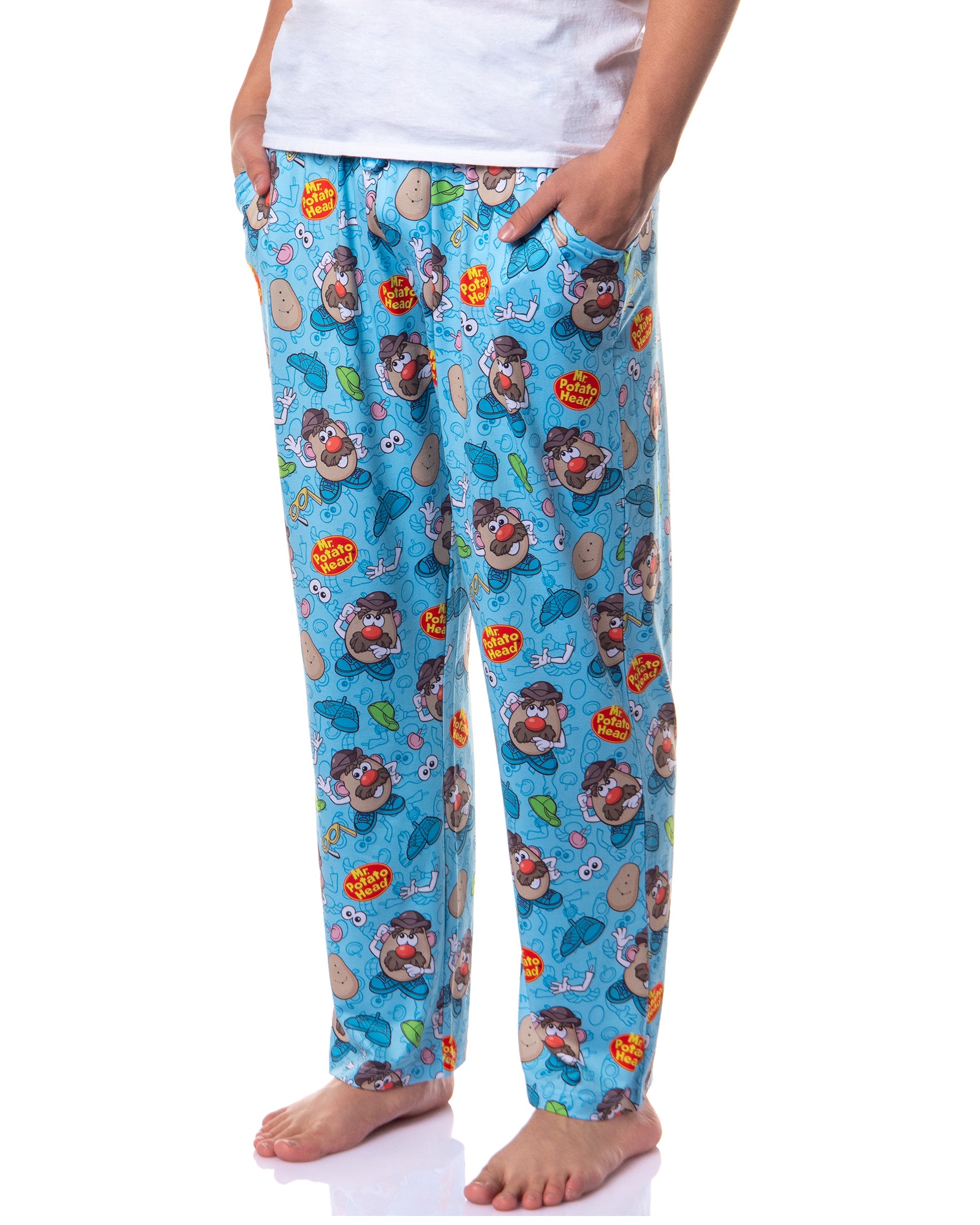 Mr. Potato Head Men's Dress Up Tossed Print Sleep Pajama Pants