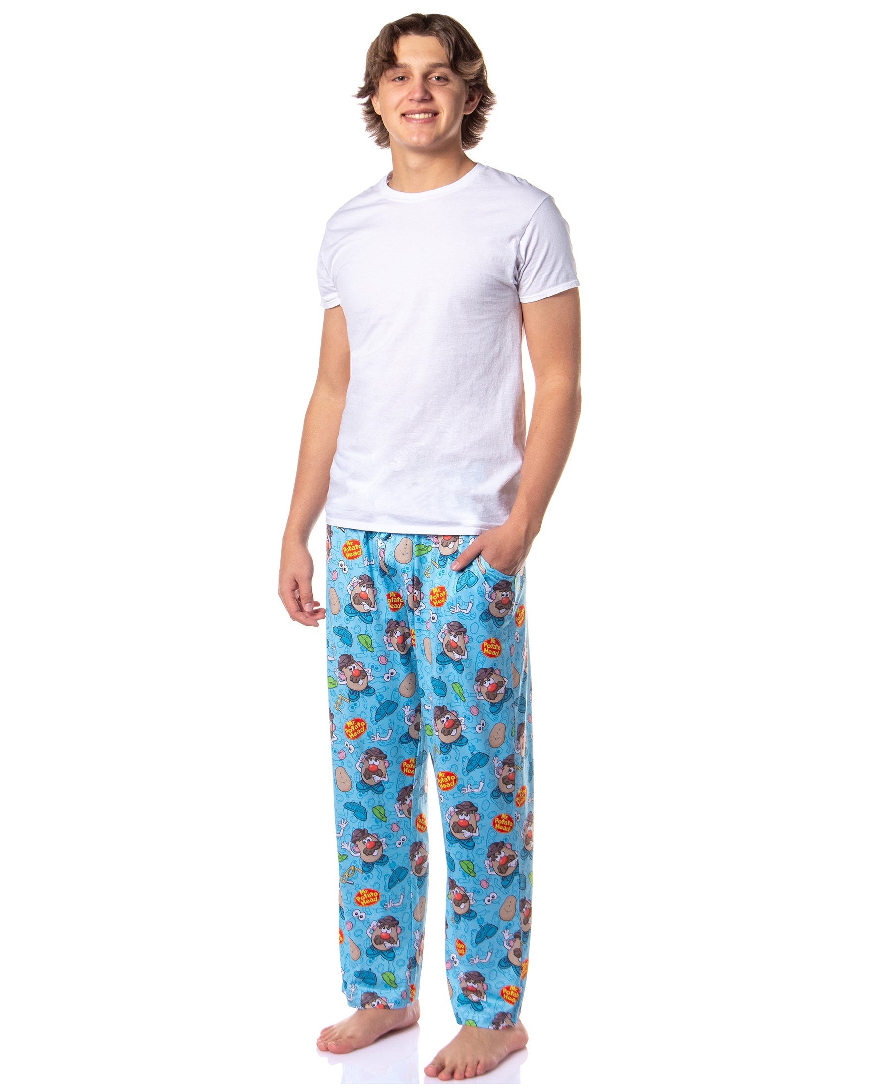 Mr. Potato Head Men's Dress Up Tossed Print Sleep Pajama Pants