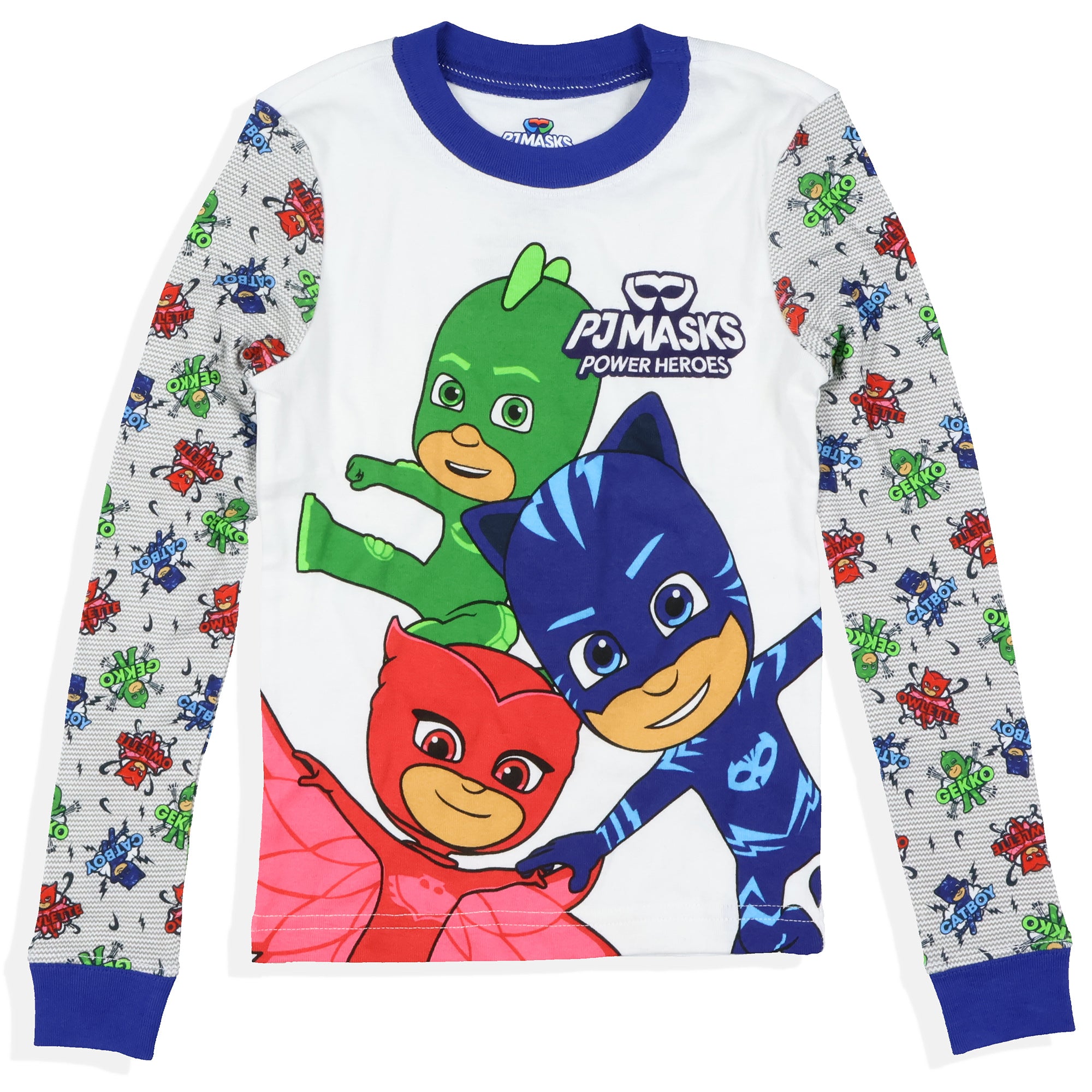 PJ Masks Toddler Boys' Gekko Catboy Owlette Title Logo Sleep Pajama Set