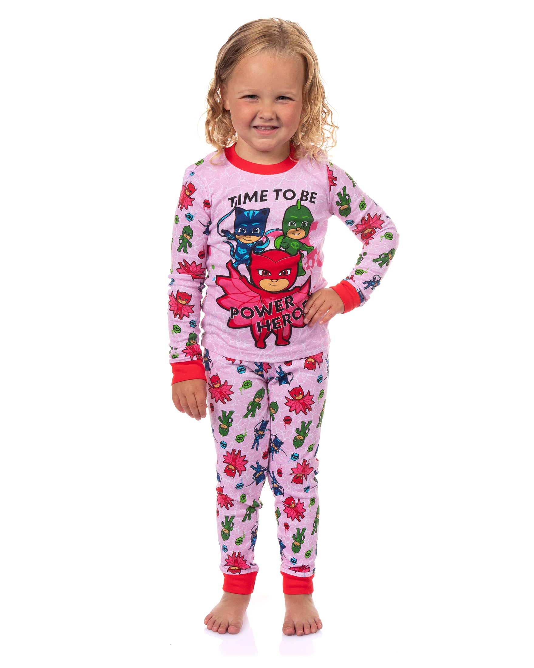 Toddler Girl's Cartoon Character Tight Fit Sleepwear Pajama Set