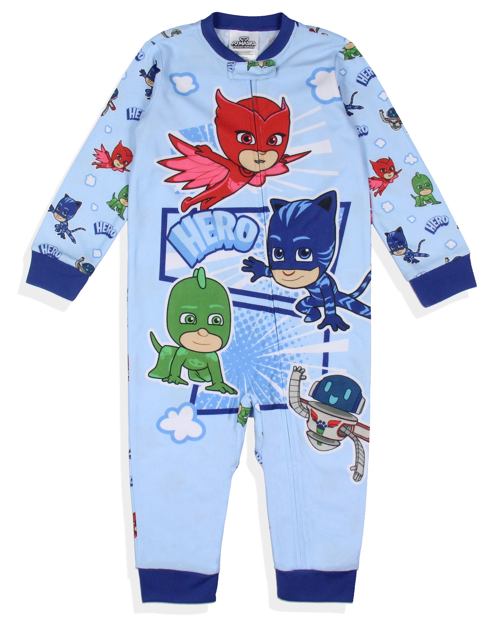 PJ Masks Toddler Boys' Gekko Catboy Owlette Hero Footless Sleeper Pajama