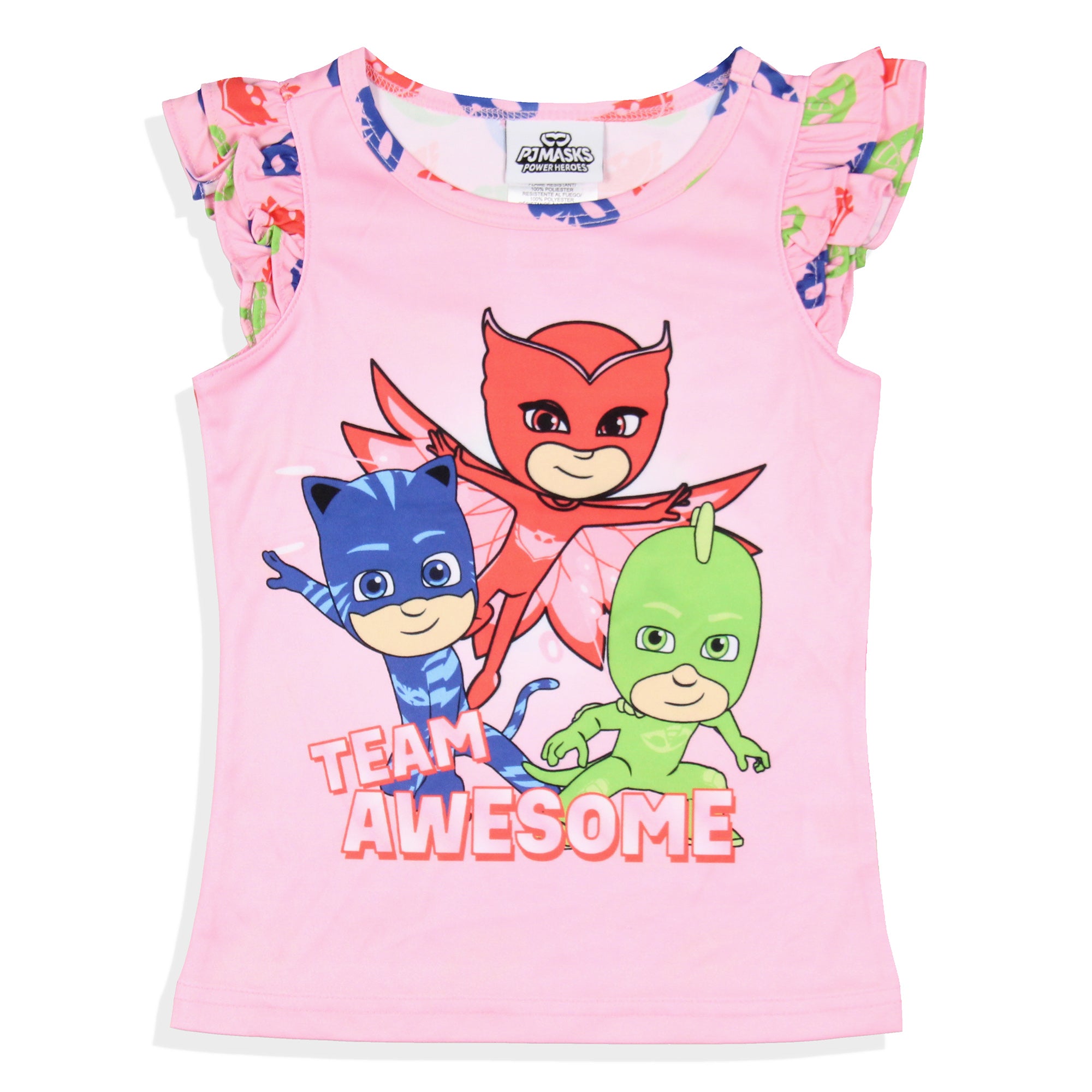 PJ Masks Toddler Girls' Gekko Catboy Owlette Sleep Pajama Sleep Set Shorts