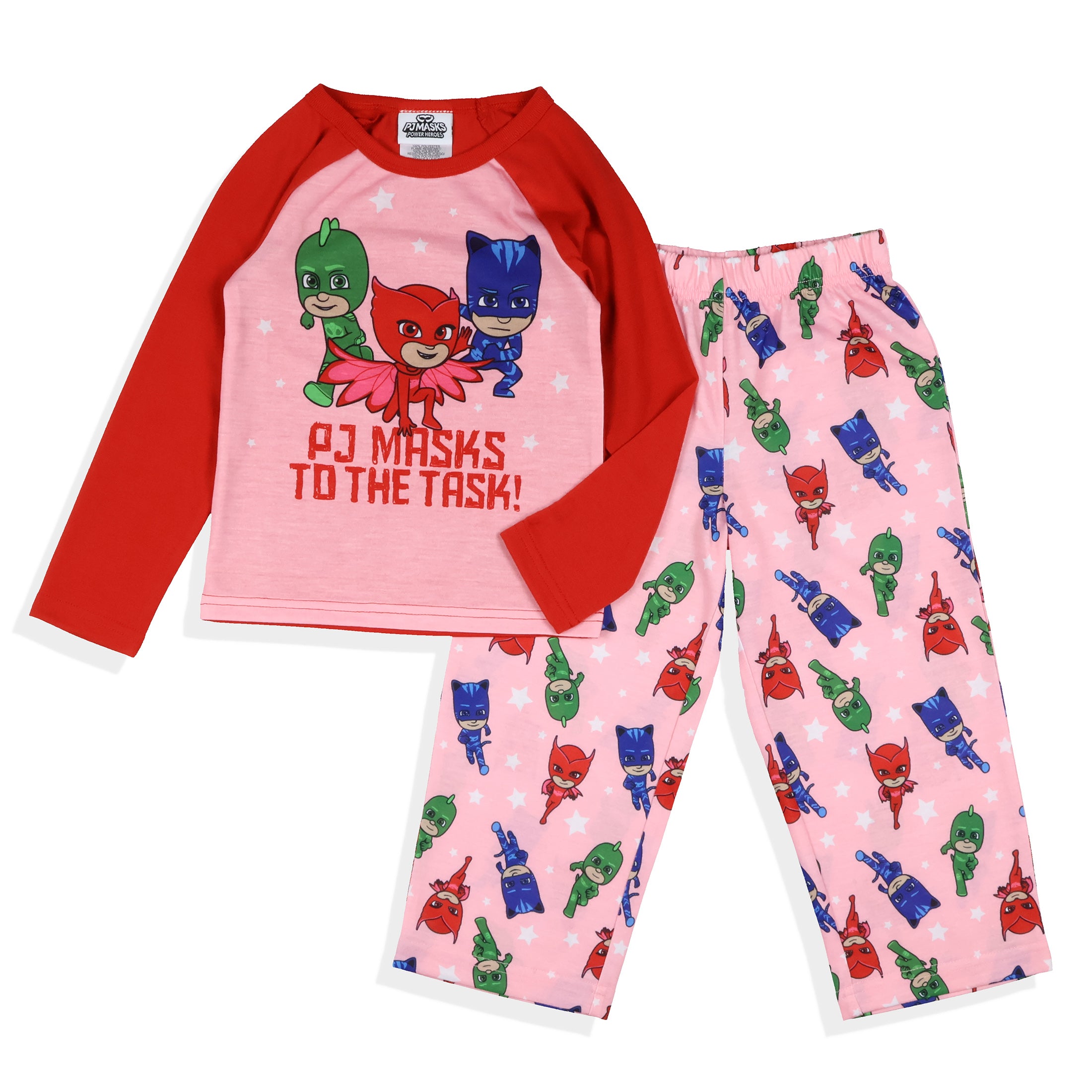 PJ Masks Girls' Gekko Catboy Owlette To The Task Heroes Pajama Set