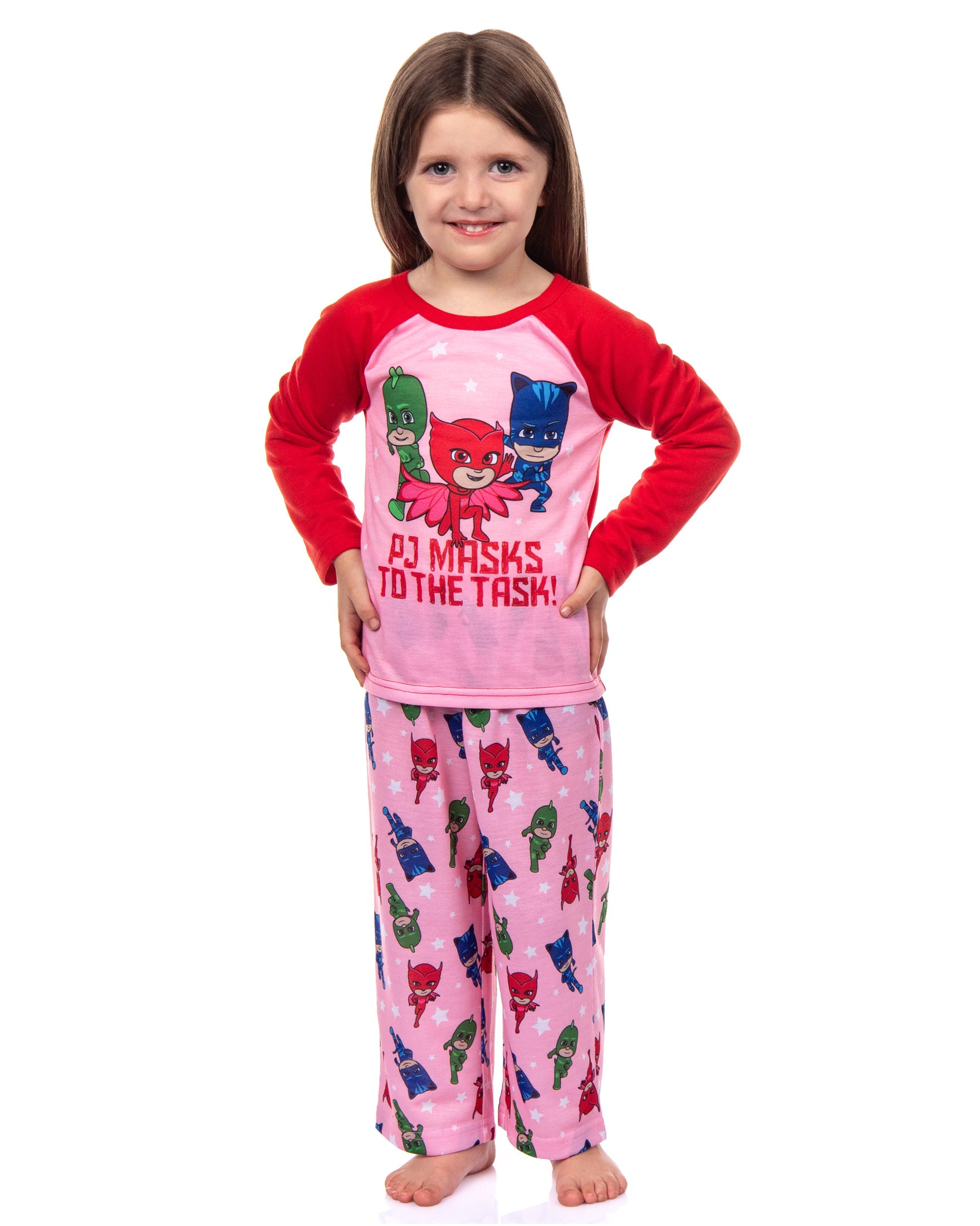 PJ Masks Girls' Gekko Catboy Owlette To The Task Heroes Pajama Set