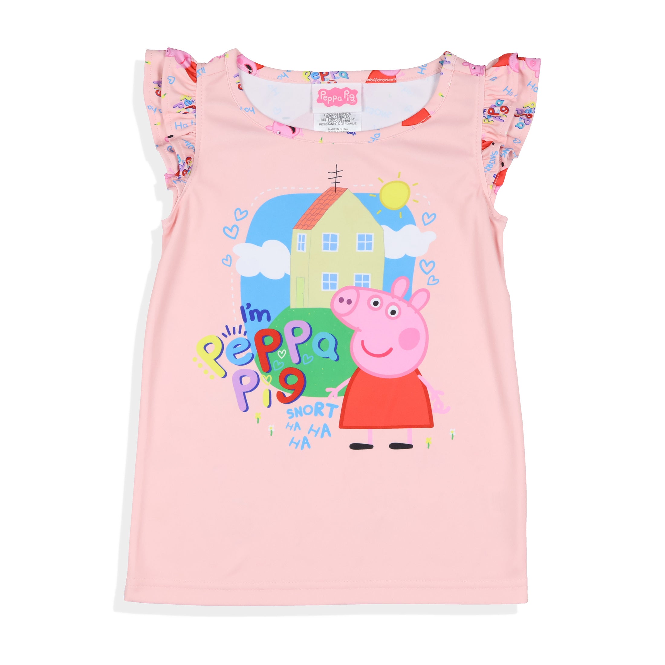 Peppa Pig Toddler Girls' I'm Peppa Pig Snort Sleep Pajama Set