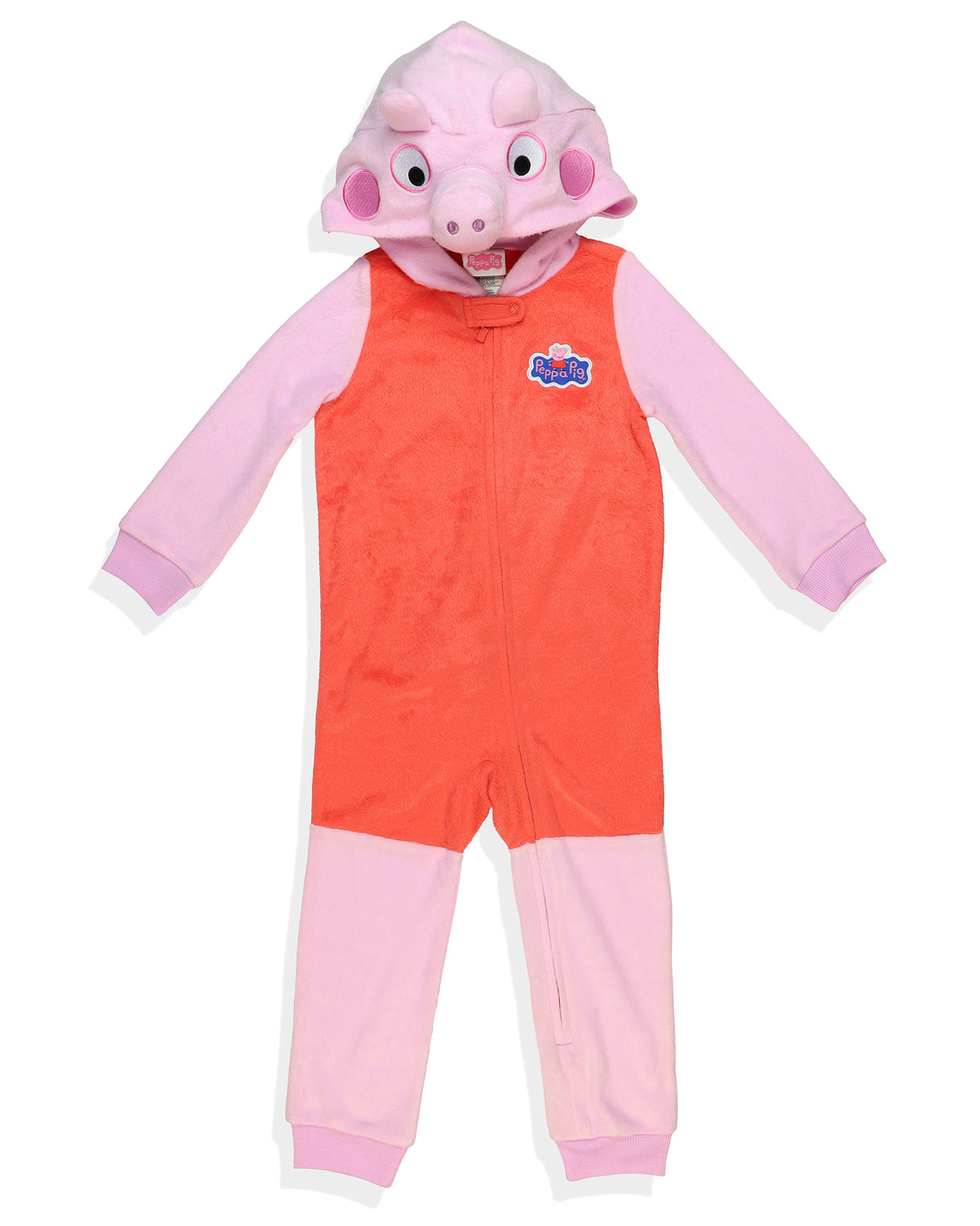Peppa Pig Union Suit Toddler Girls' Full Zip Hooded Pajamas