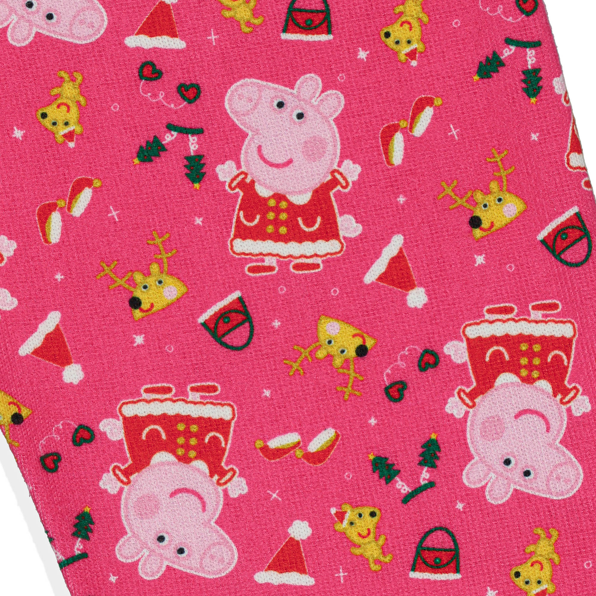 Peppa Pig Pajamas Toddler Girls Christmas Outfit Tight Fit Sleep Set (5T)