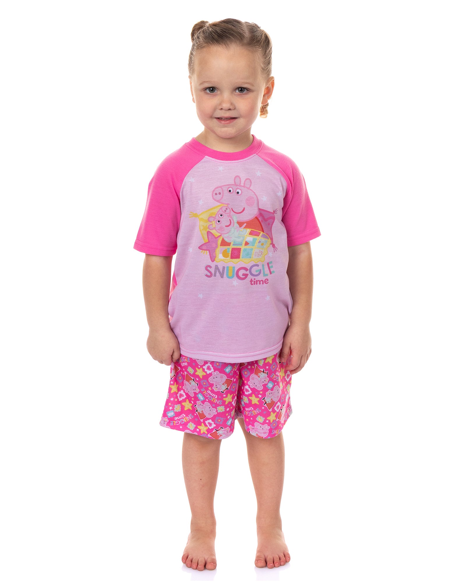 Peppa Pig Pajamas Toddler Girls' Snuggle Time Short PJ Sleep Set (4T)