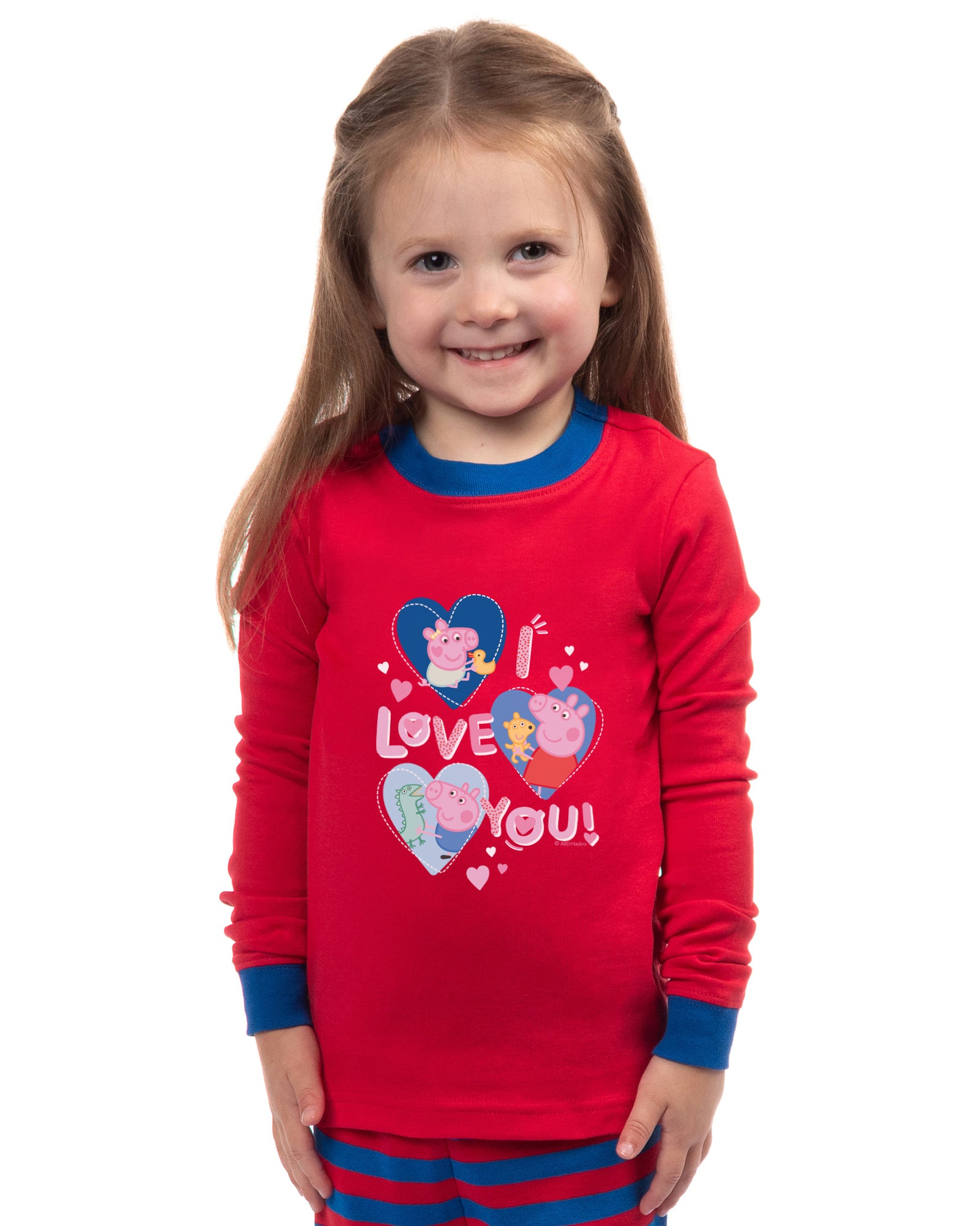 Peppa Pig Toddler Pajamas Love You Shirt and Pant Tight Fit Set