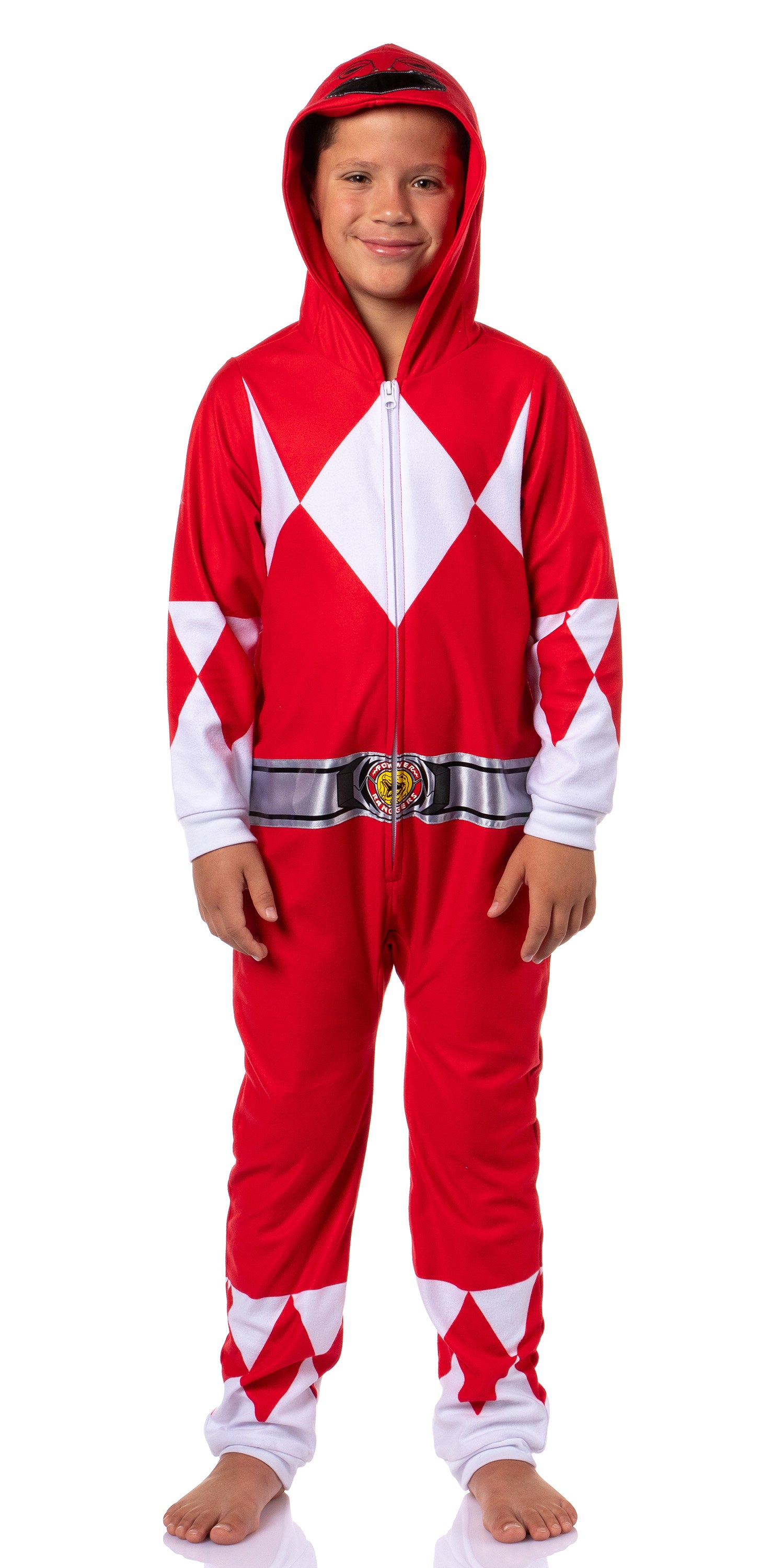 Mighty Morphin Power Rangers Kids All Character Union Suit Sleep Pajama