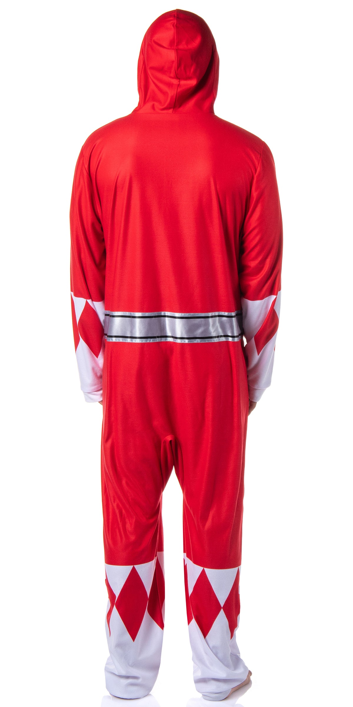 Power Rangers Adult Union Suit Costume One Piece Pajamas For Men and Women (Red, XSS/XS)