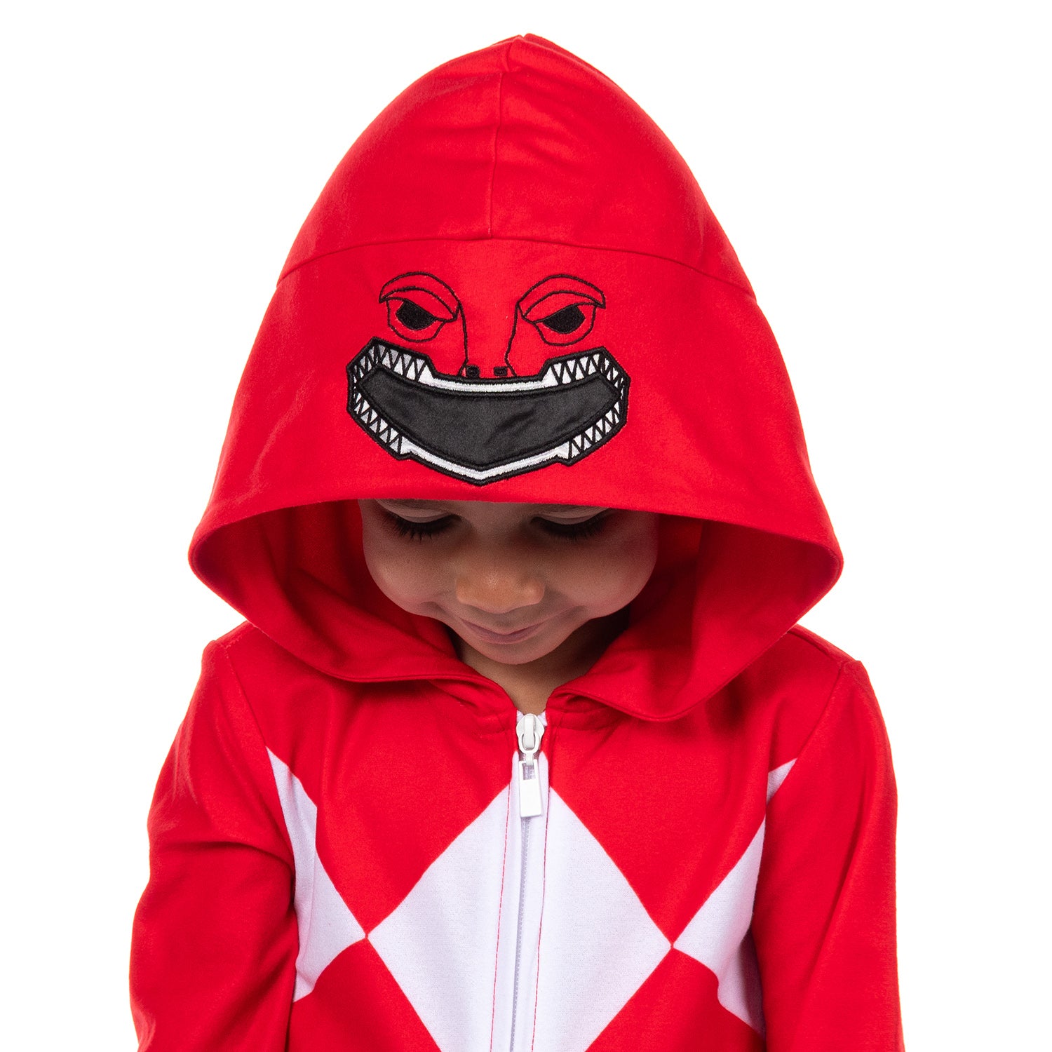 Mighty Morphin Power Rangers Union Suit Toddler Kids Hooded Pajama
