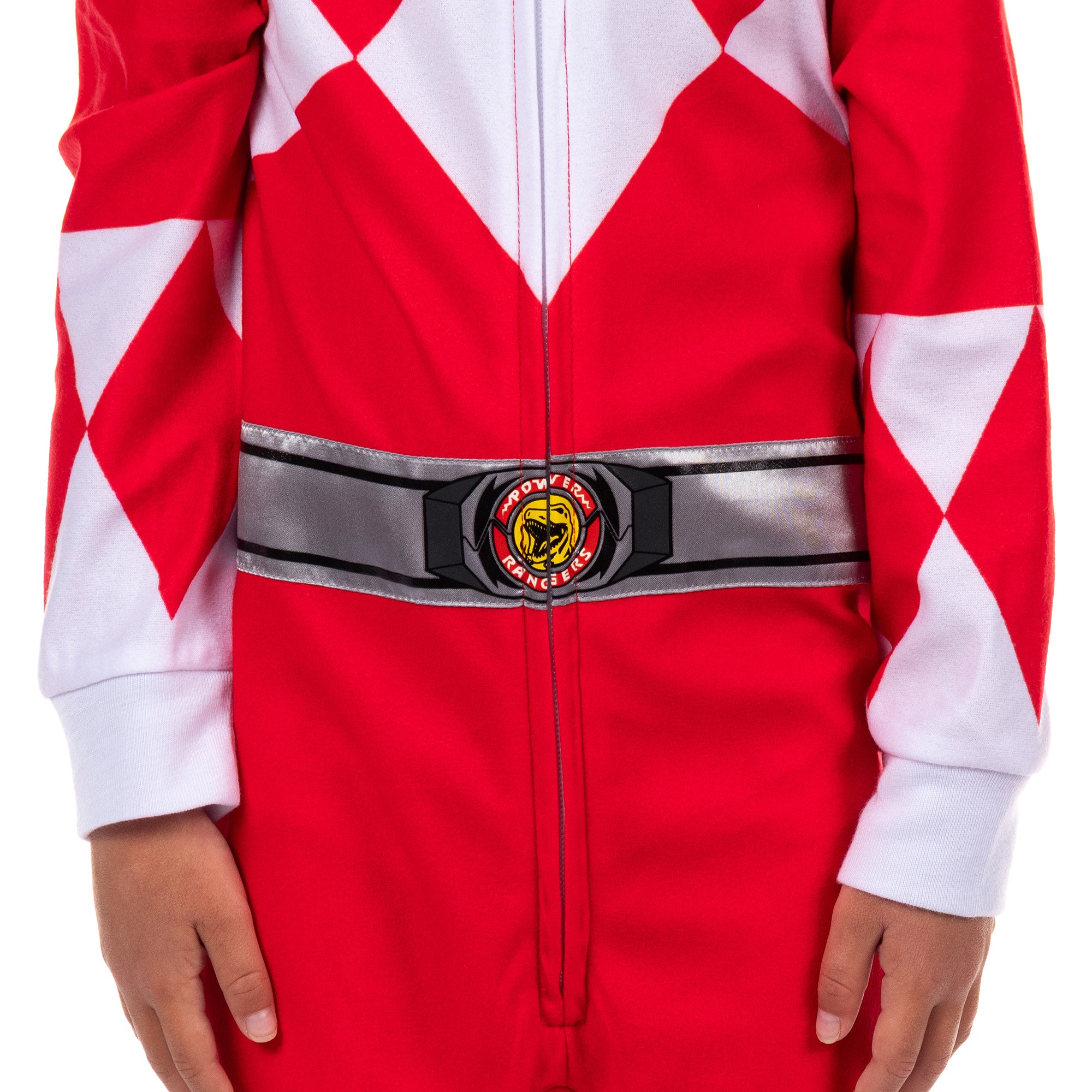 Mighty Morphin Power Rangers Union Suit Toddler Kids Hooded Pajama