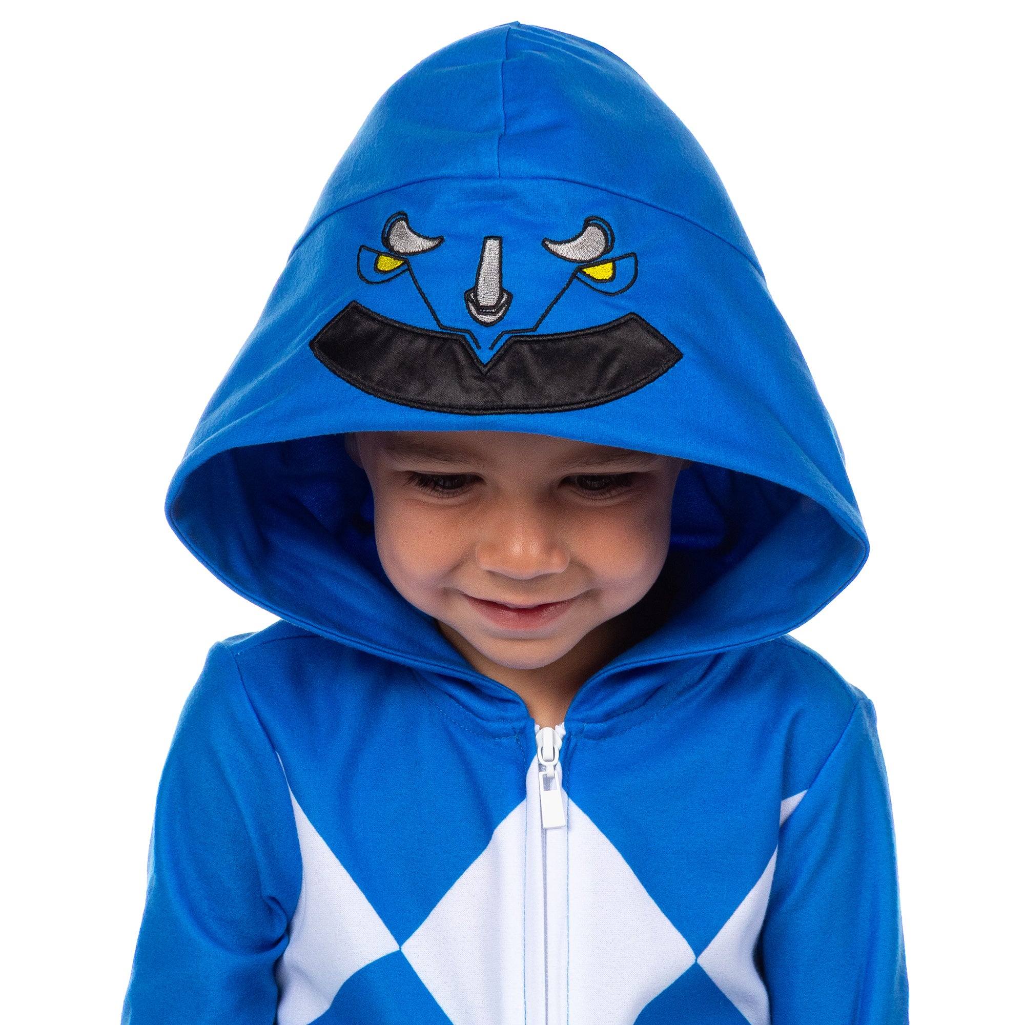Mighty Morphin Power Rangers Union Suit Toddler Kids Hooded Pajama