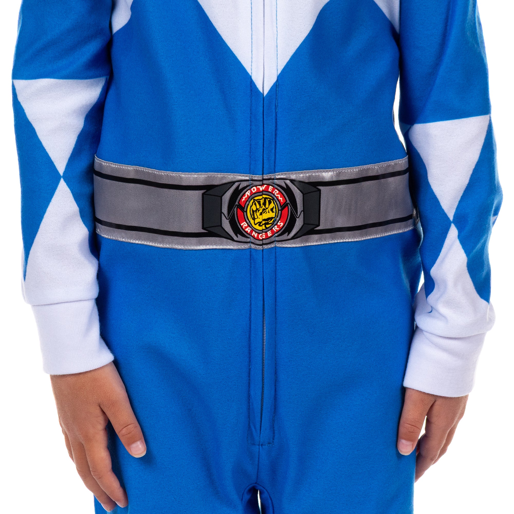 Mighty Morphin Power Rangers Union Suit Toddler Kids Hooded Pajama