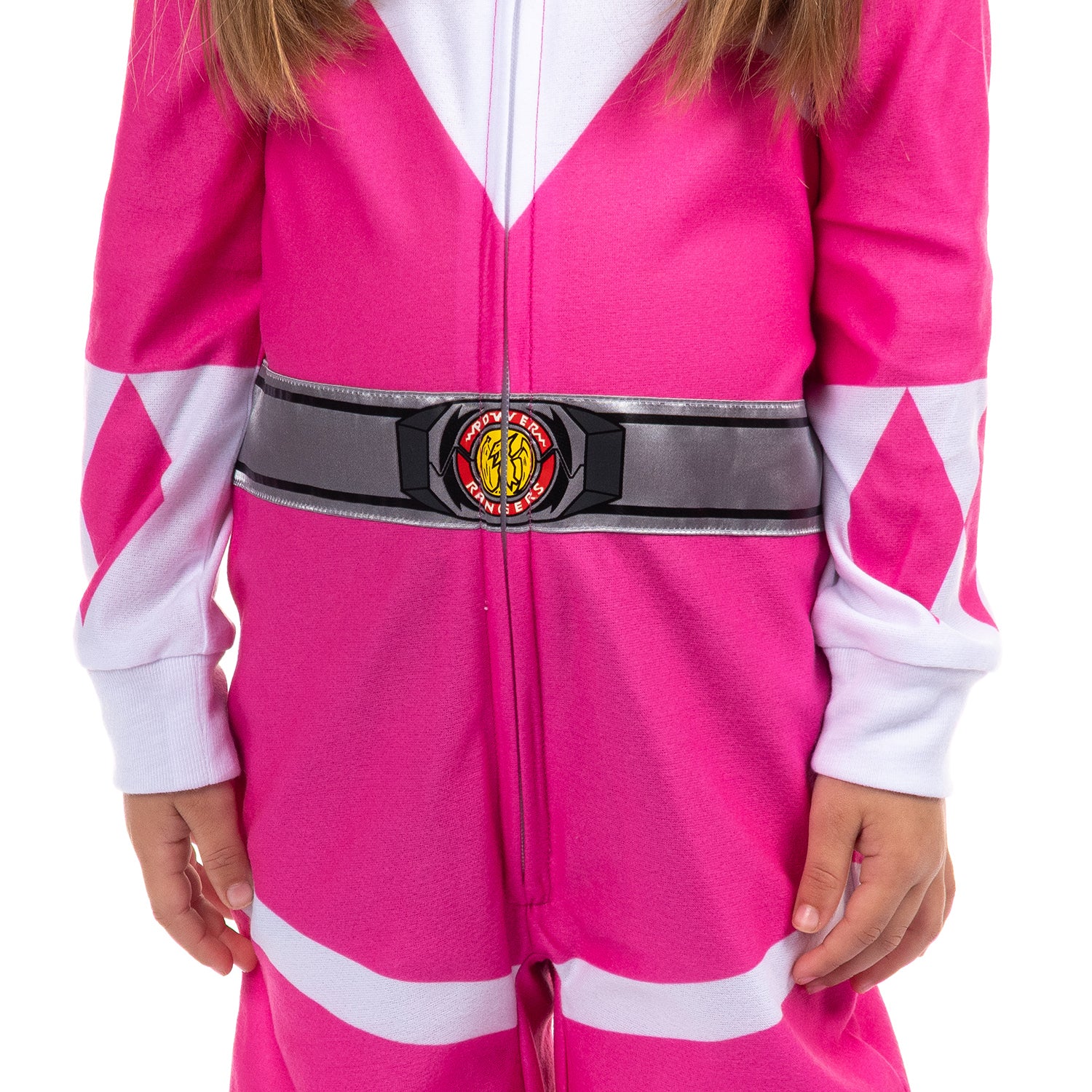 Mighty Morphin Power Rangers Union Suit Toddler Kids Hooded Pajama