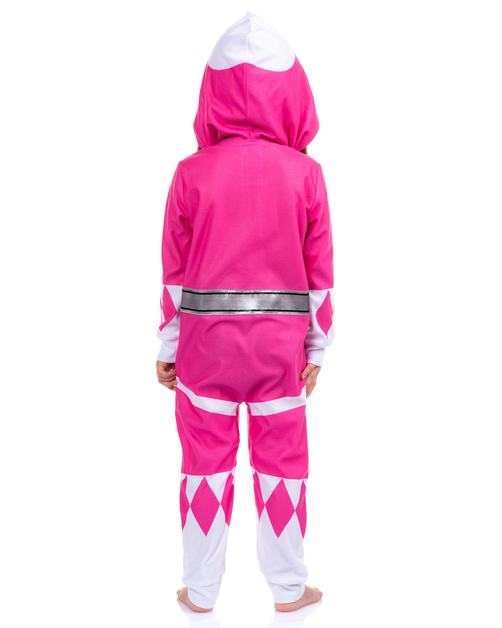 Mighty Morphin Power Rangers Union Suit Toddler Kids Hooded Pajama