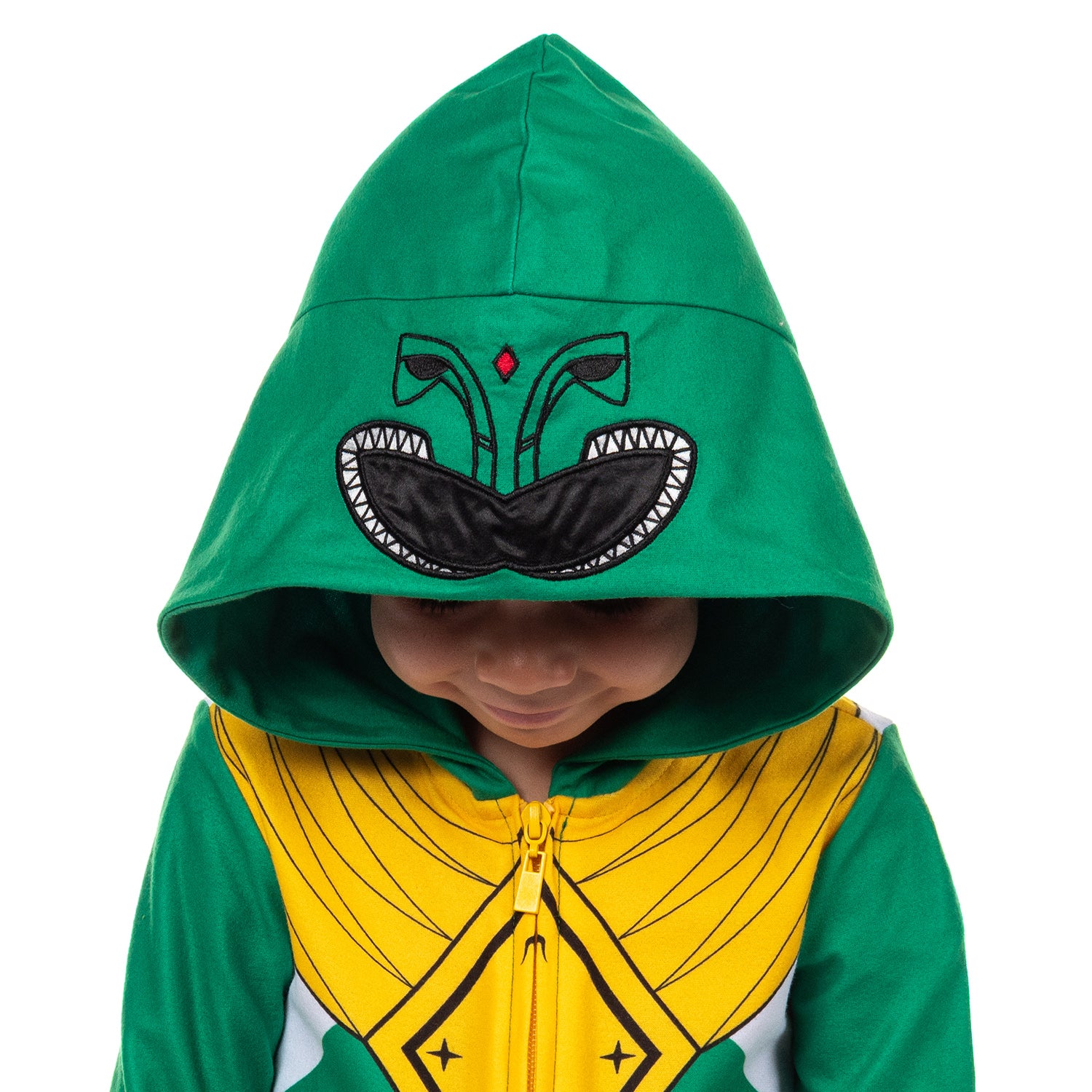 Mighty Morphin Power Rangers Union Suit Toddler Kids Hooded Pajama