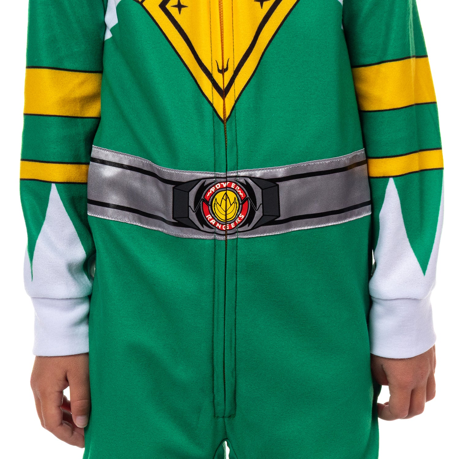 Mighty Morphin Power Rangers Union Suit Toddler Kids Hooded Pajama