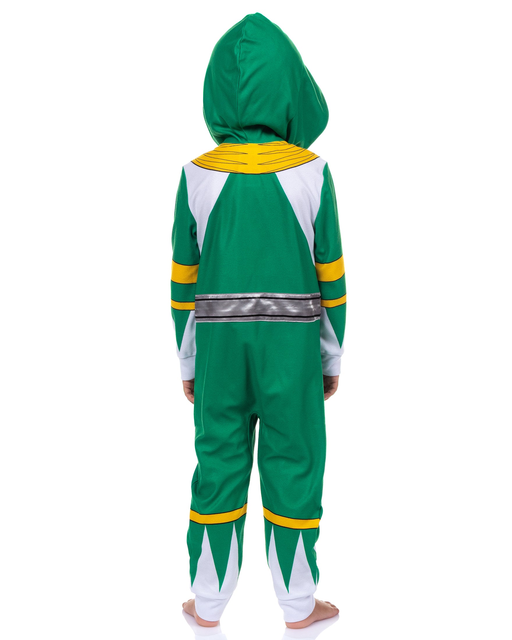 Mighty Morphin Power Rangers Union Suit Toddler Kids Hooded Pajama