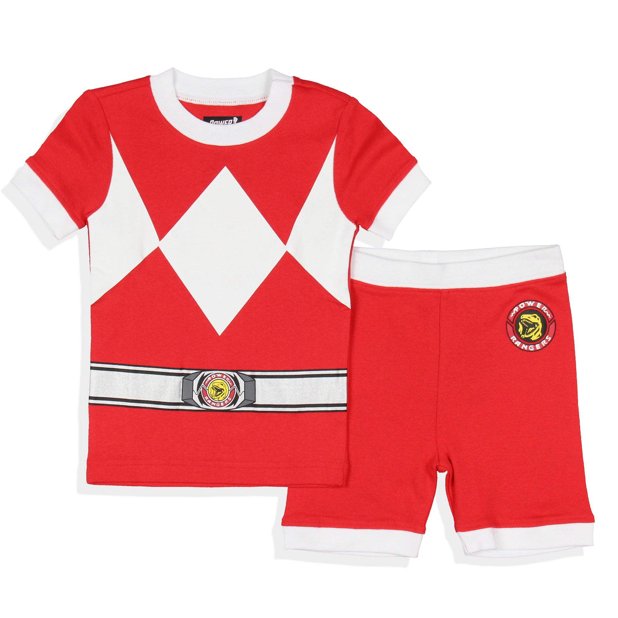 Power Rangers Boys' Character Tight Fit Pajama Short Lounge Set