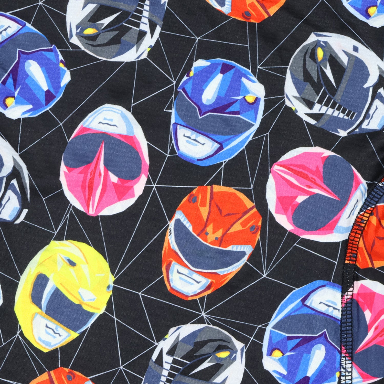 Power Rangers Boxer Briefs Men's Allover Helmet Design Snug Fit Underwear